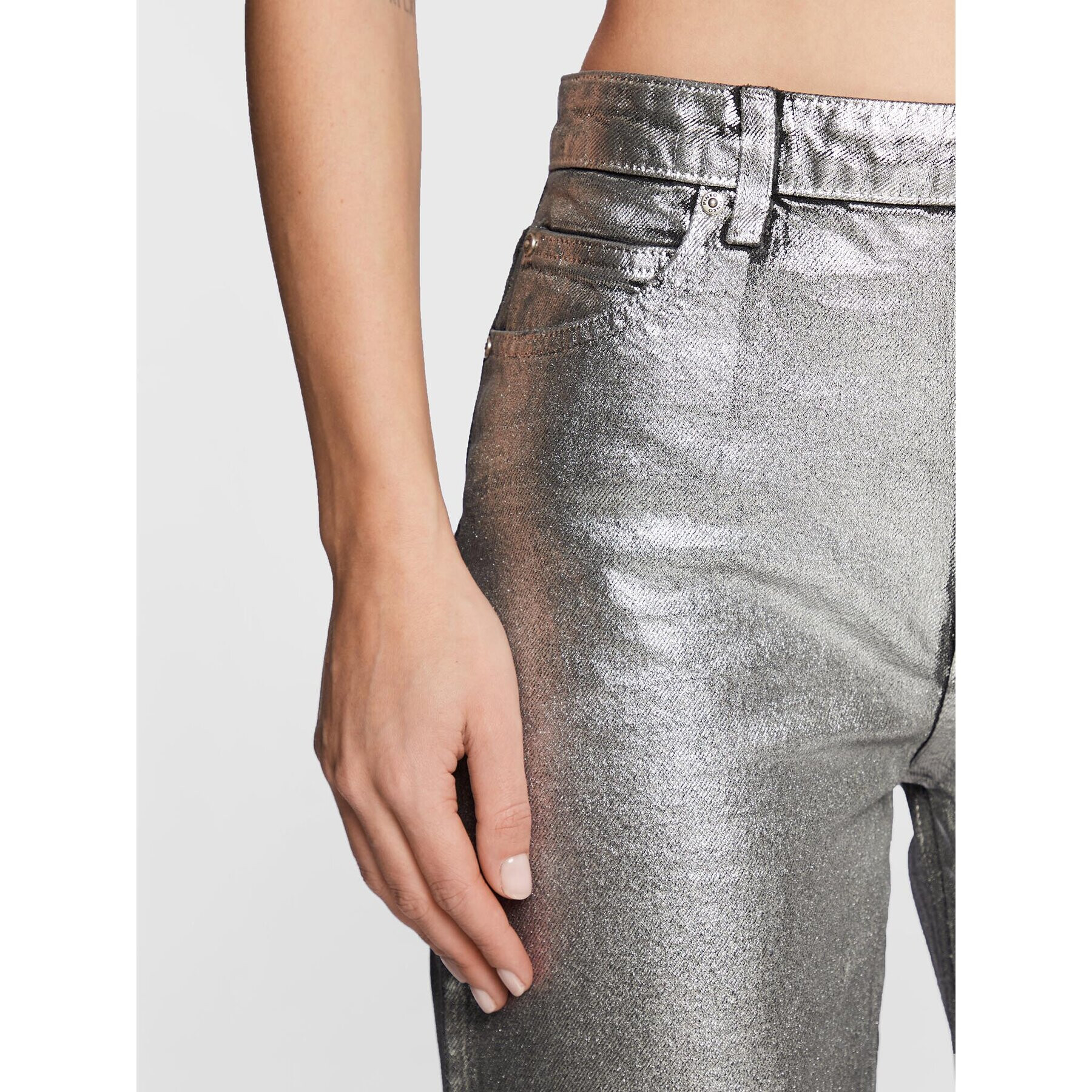 Pinko Дънки Sveva 1J10Z4 A04X Сребрист Relaxed Fit - Pepit.bg