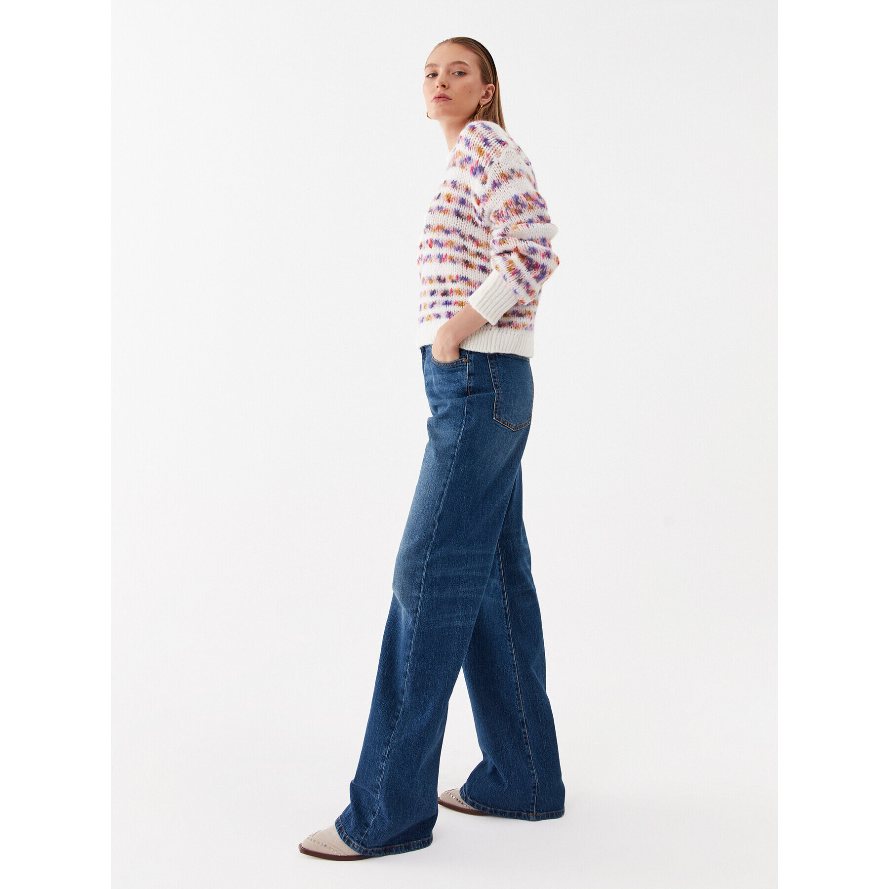 Pinko Дънки Wanda 101733 A141 Тъмносин Relaxed Fit - Pepit.bg