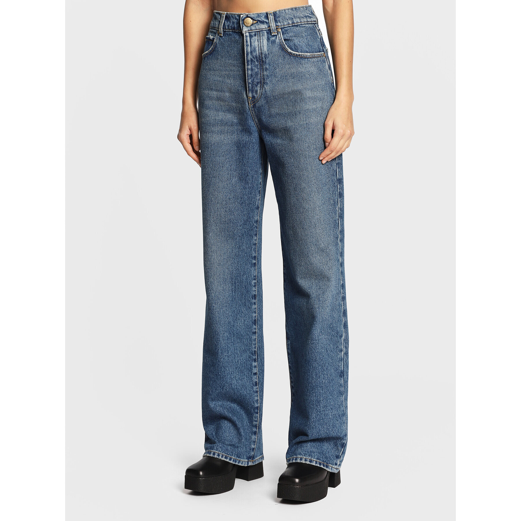 Pinko Дънки Wilma 2 1J10ZN A05T Син Relaxed Fit - Pepit.bg