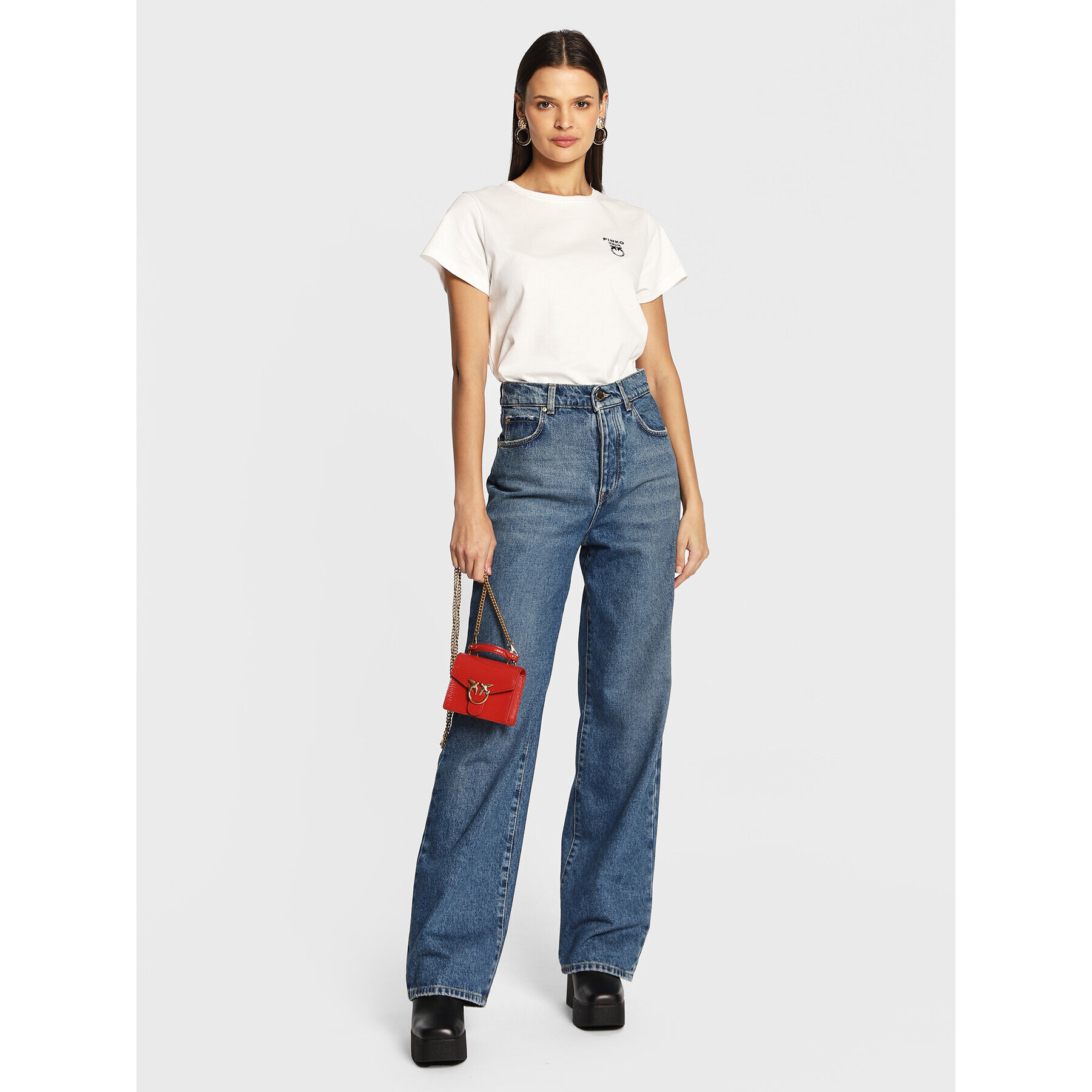 Pinko Дънки Wilma 2 1J10ZN A05T Син Relaxed Fit - Pepit.bg