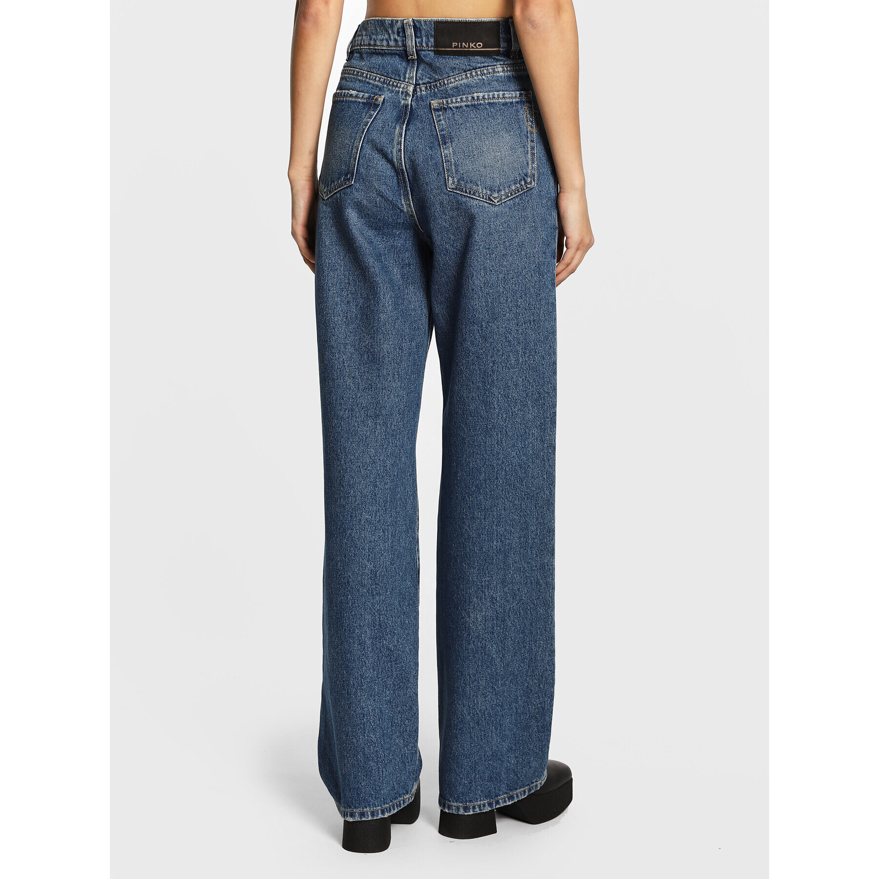 Pinko Дънки Wilma 2 1J10ZN A05T Син Relaxed Fit - Pepit.bg