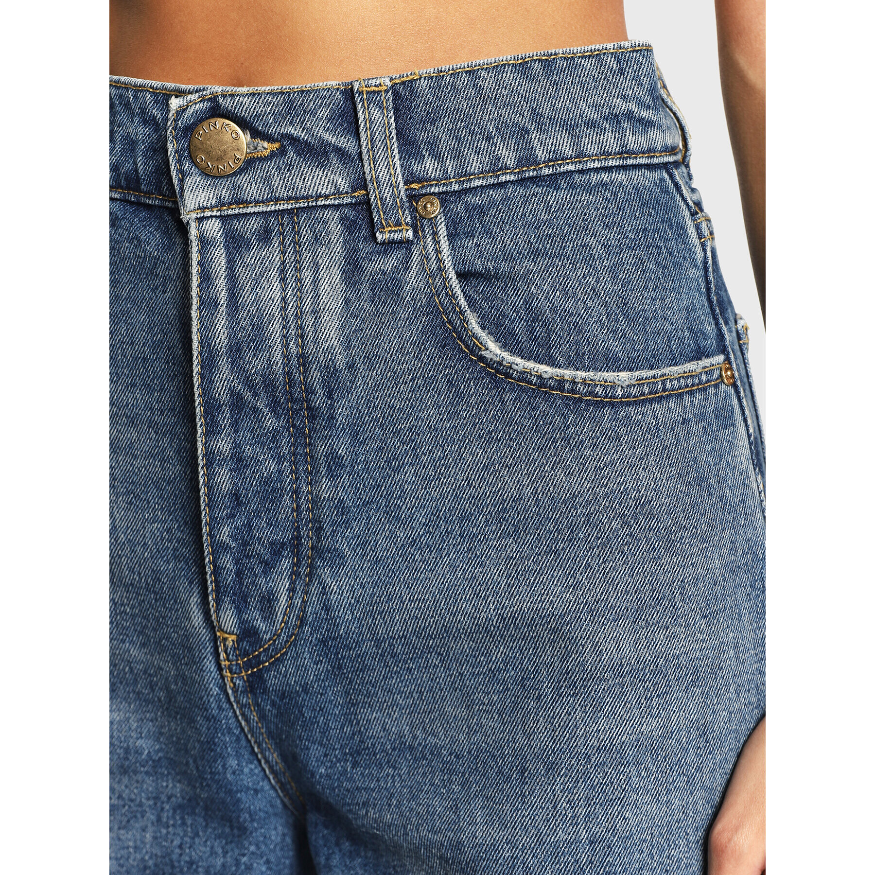 Pinko Дънки Wilma 2 1J10ZN A05T Син Relaxed Fit - Pepit.bg