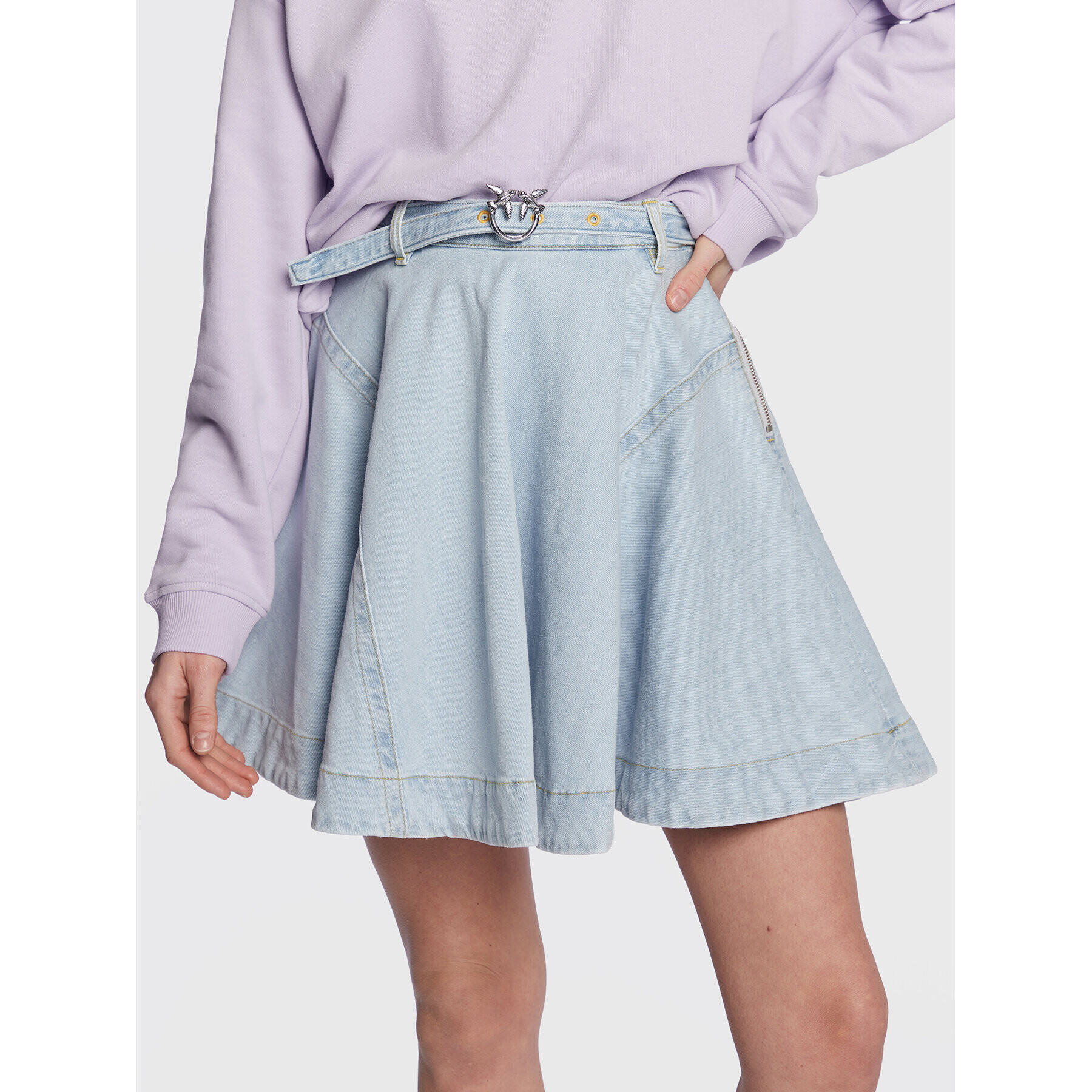 Pinko Дънкова пола 100579 A0MY Син Regular Fit - Pepit.bg