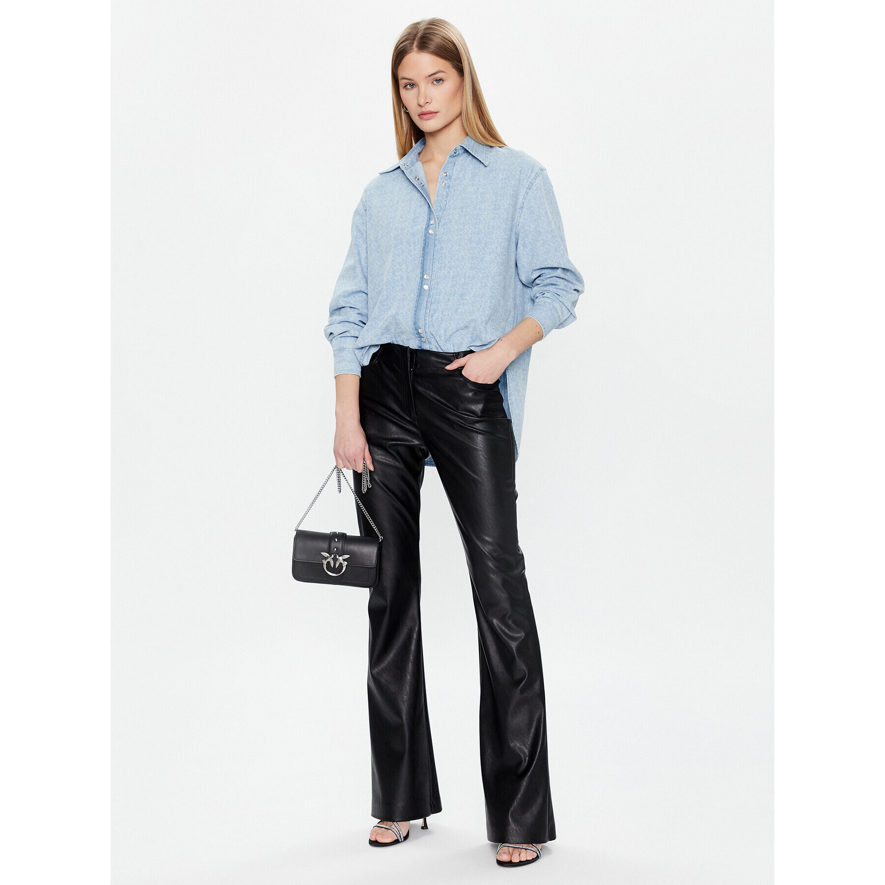 Pinko дънкова риза 100816 A0FO Син Regular Fit - Pepit.bg