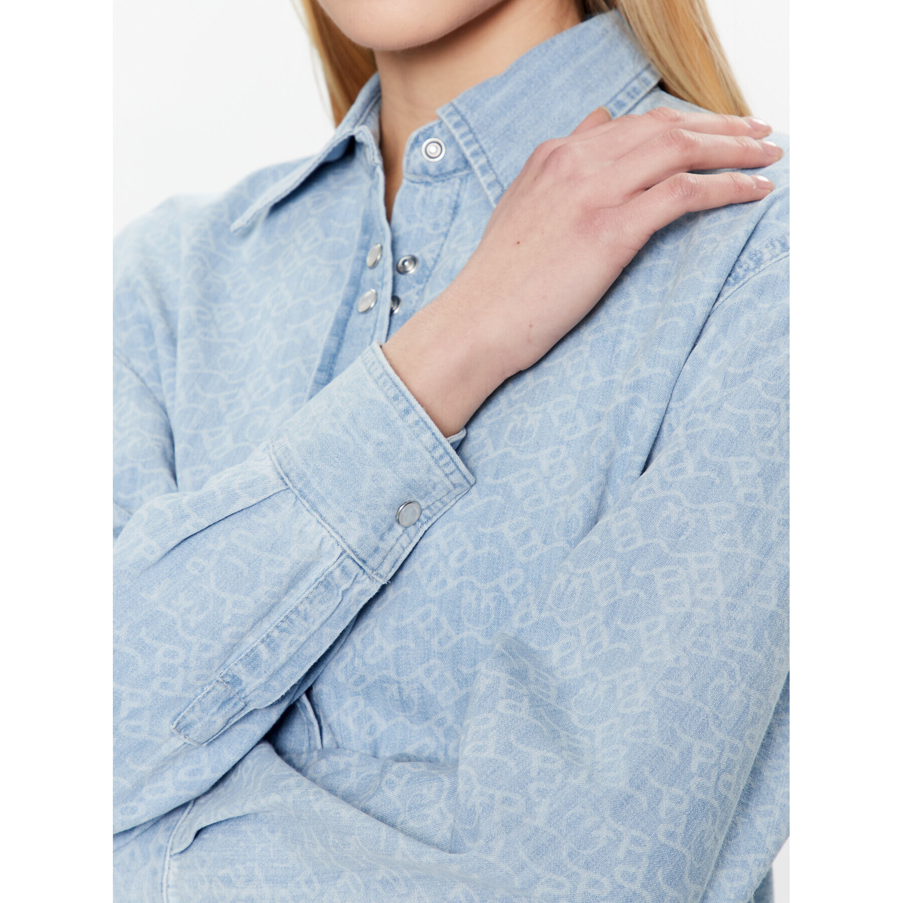Pinko дънкова риза 100816 A0FO Син Regular Fit - Pepit.bg