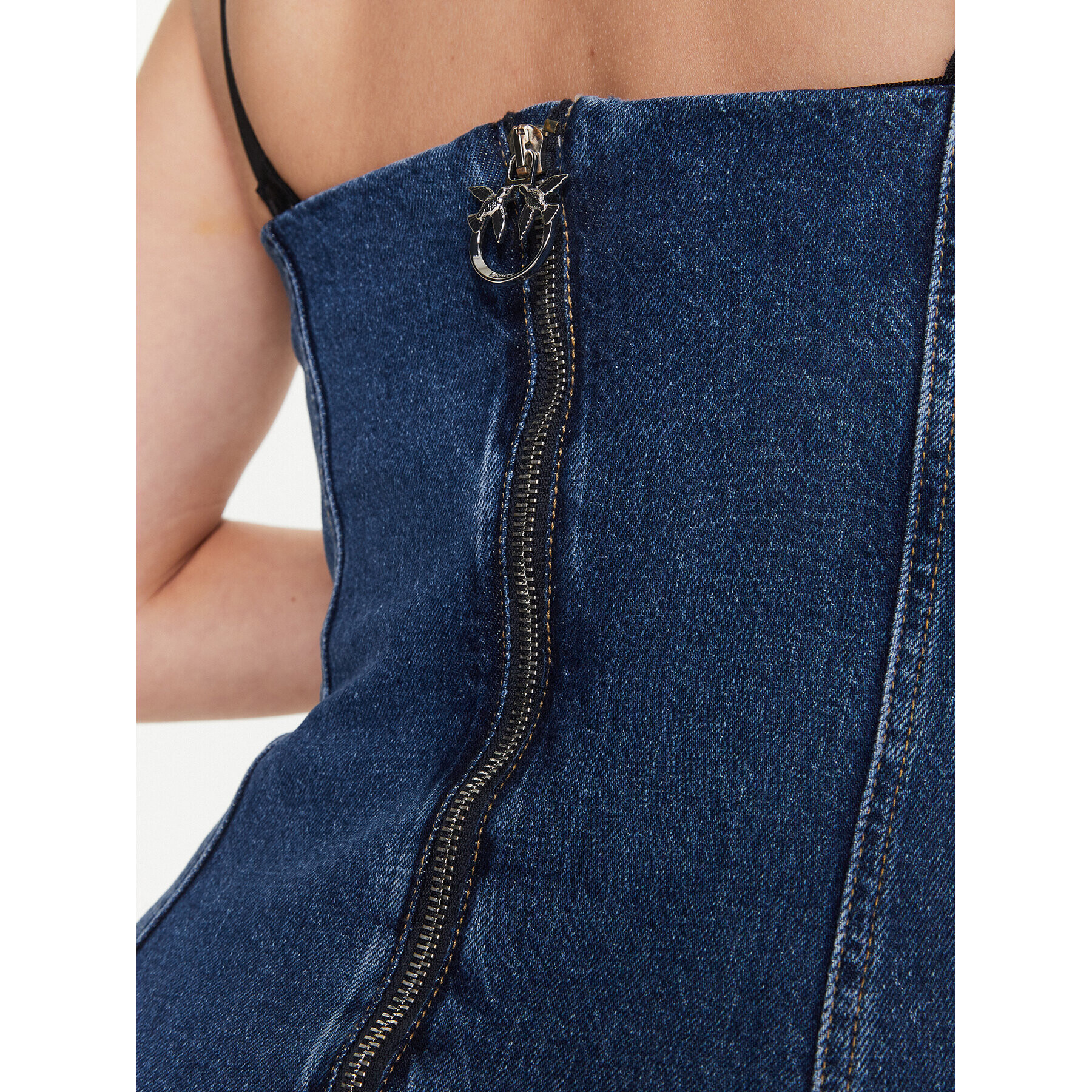 Pinko Дънкова рокля 100174 A0GF Син Slim Fit - Pepit.bg