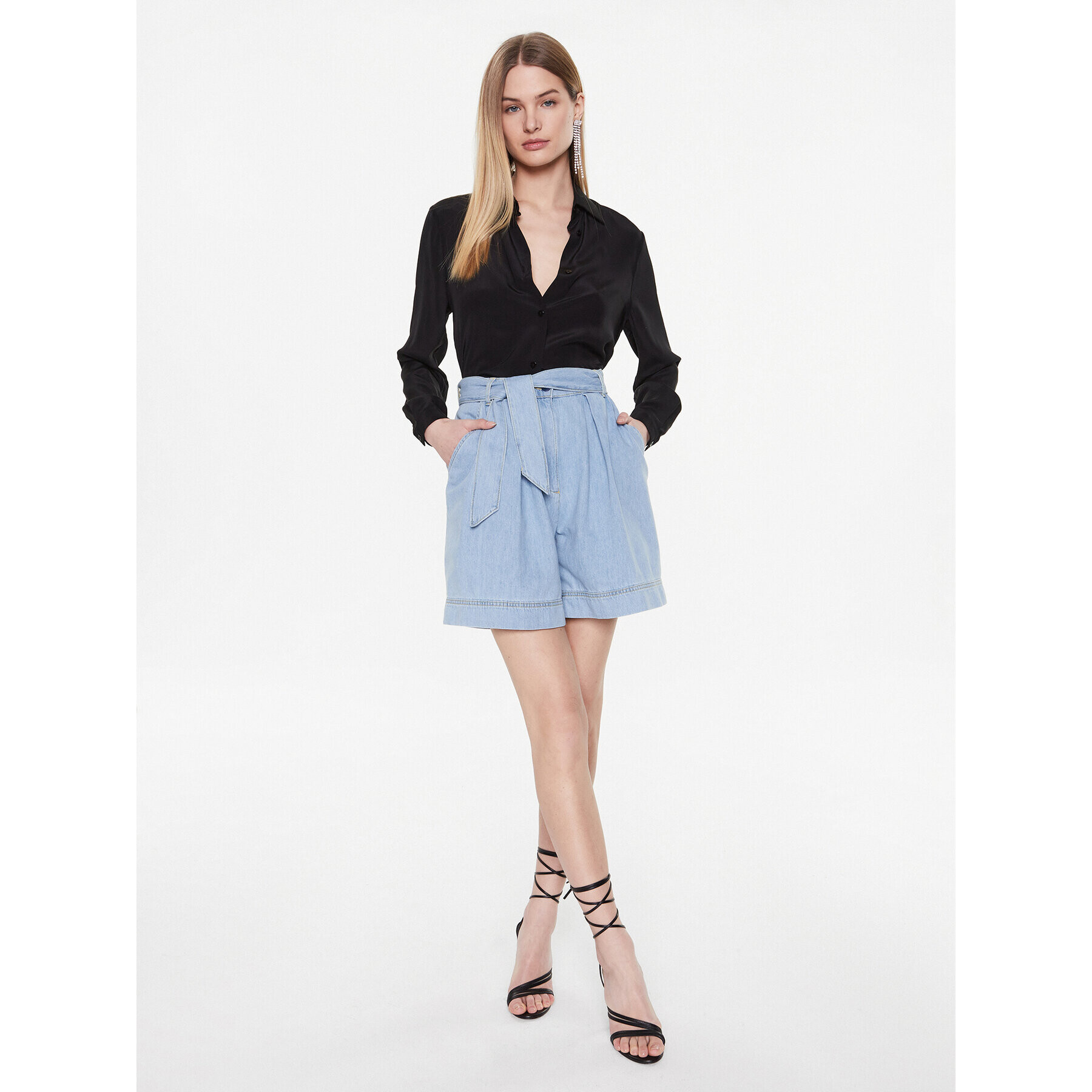 Pinko Дънкови шорти 100701 A0MM Син Relaxed Fit - Pepit.bg