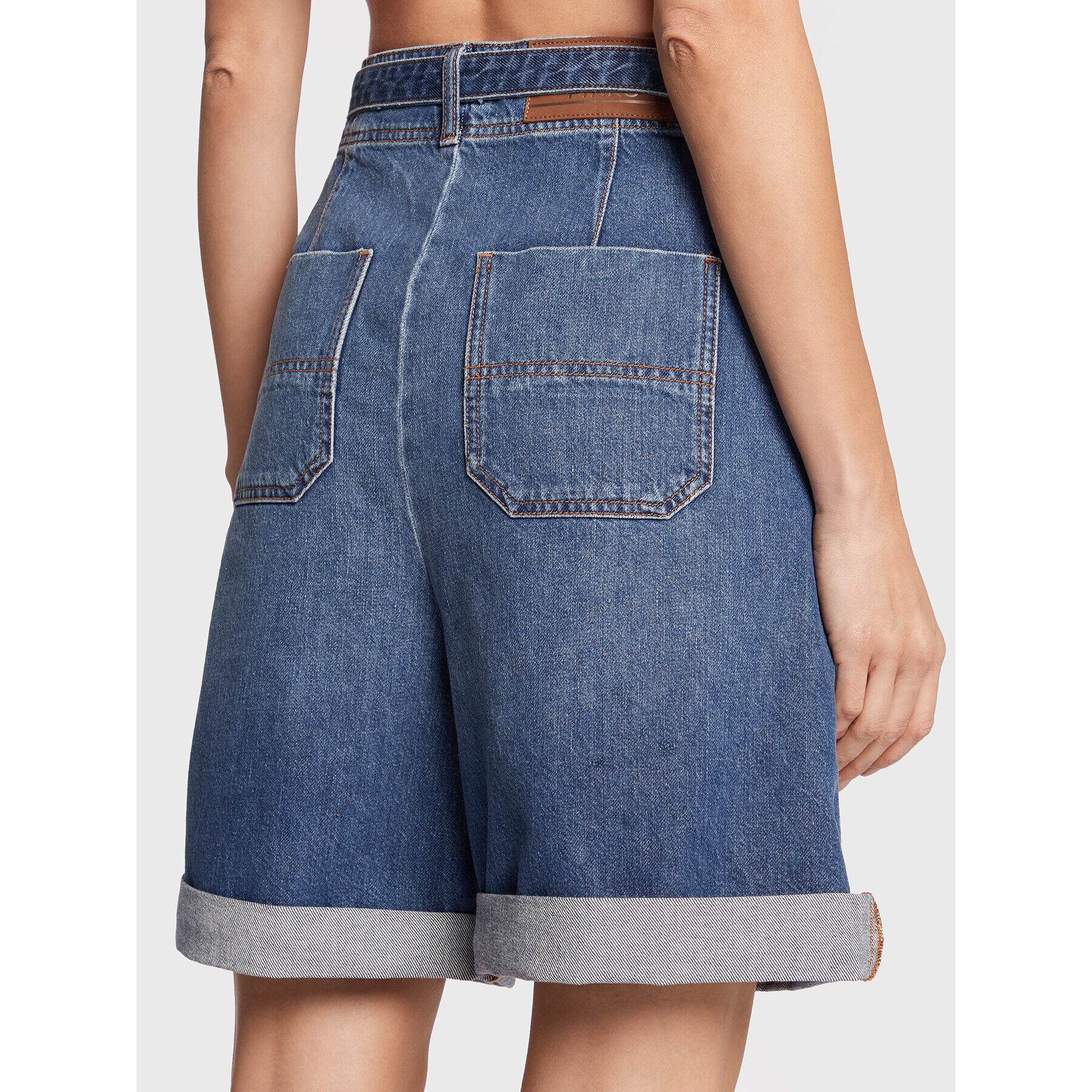 Pinko Дънкови шорти Bubolare 1J112S Y1E6 Син Relaxed Fit - Pepit.bg