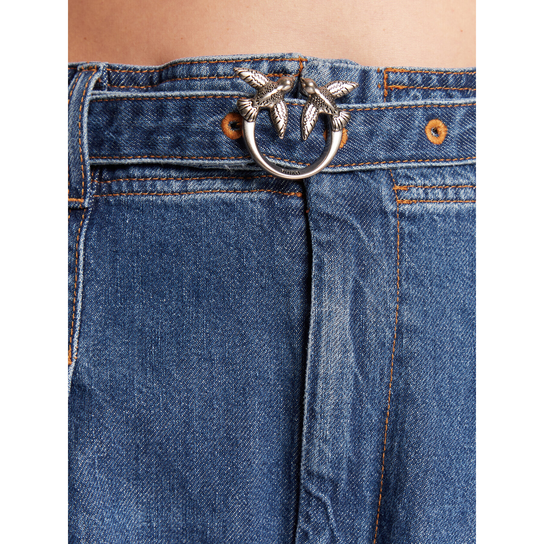 Pinko Дънкови шорти Bubolare 1J112S Y1E6 Син Relaxed Fit - Pepit.bg