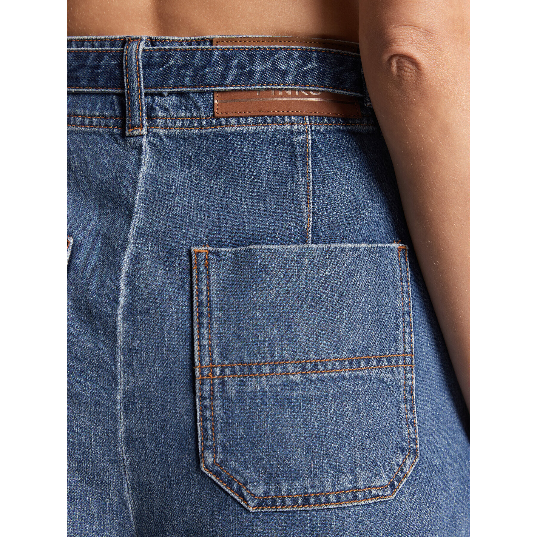 Pinko Дънкови шорти Bubolare 1J112S Y1E6 Син Relaxed Fit - Pepit.bg