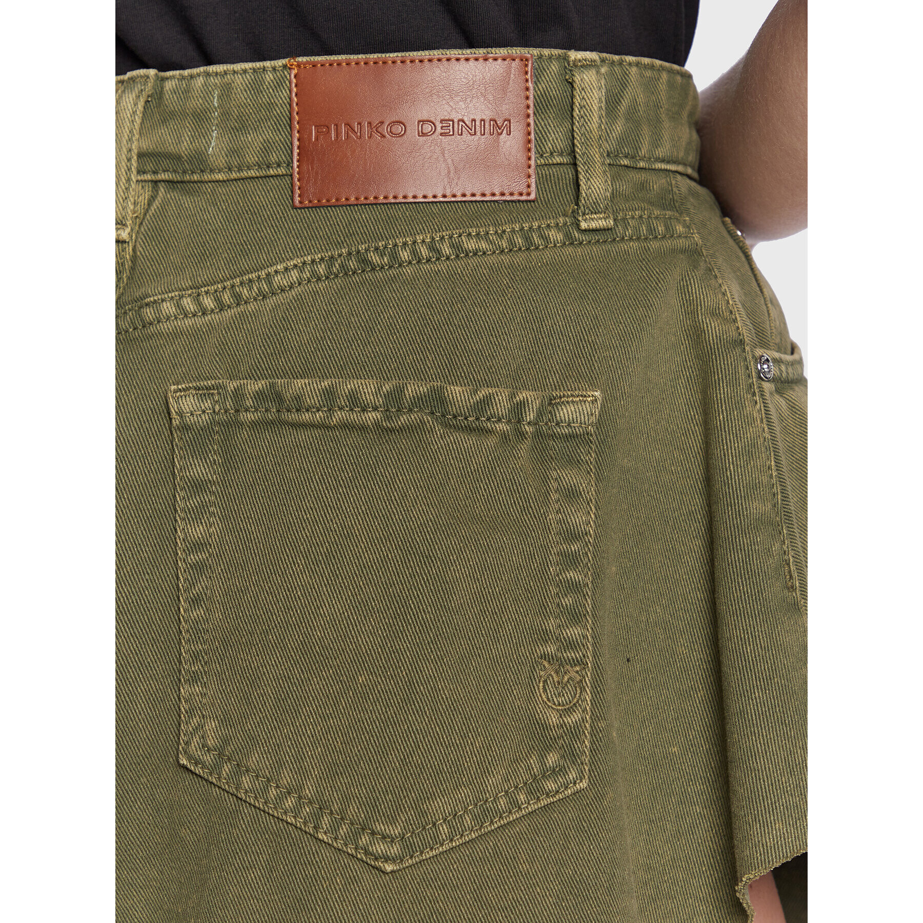 Pinko Дънкови шорти Calma 100395 A0I2 Зелен Regular Fit - Pepit.bg