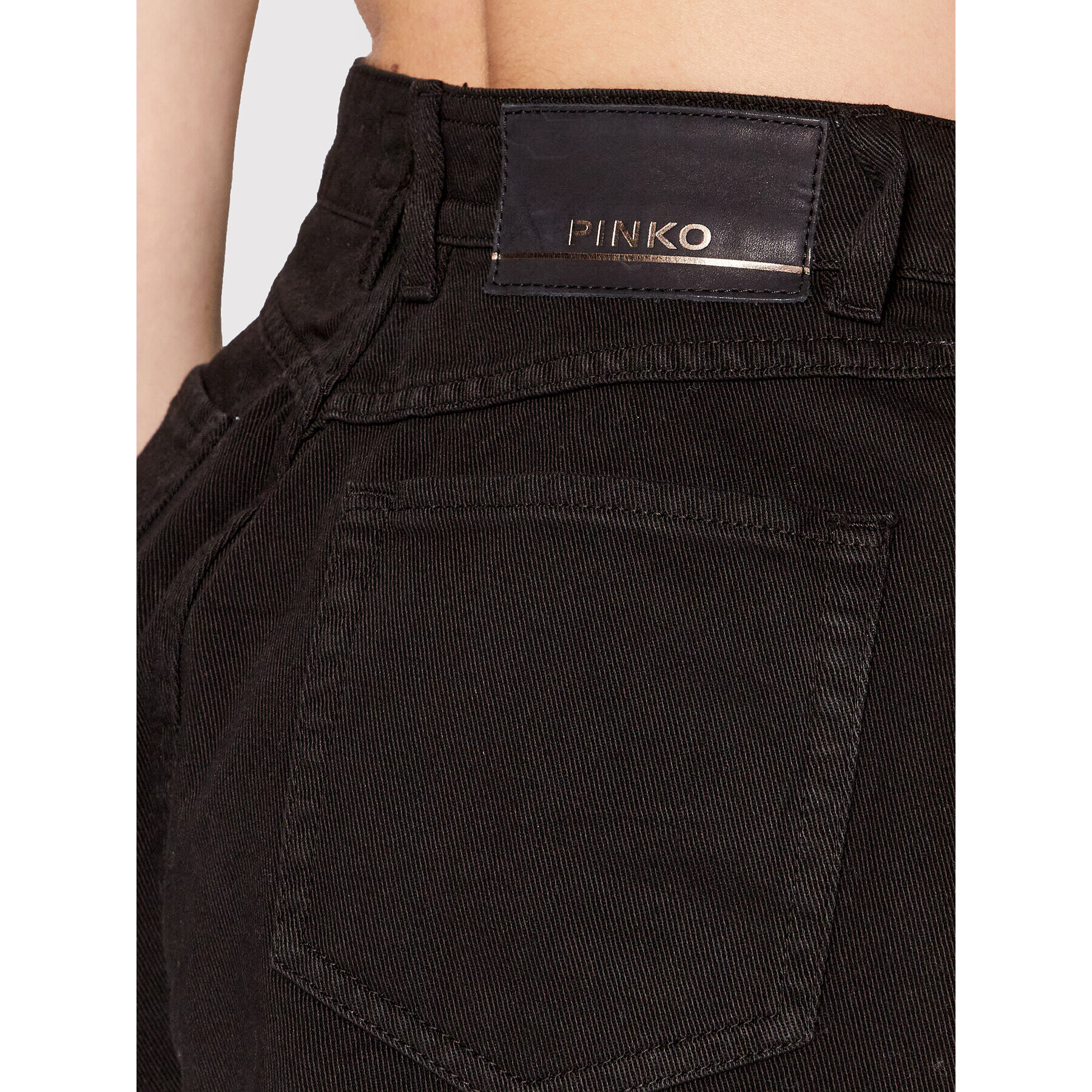 Pinko Дънкови шорти Calma 1J10UX Y84G Черен Relaxed Fit - Pepit.bg