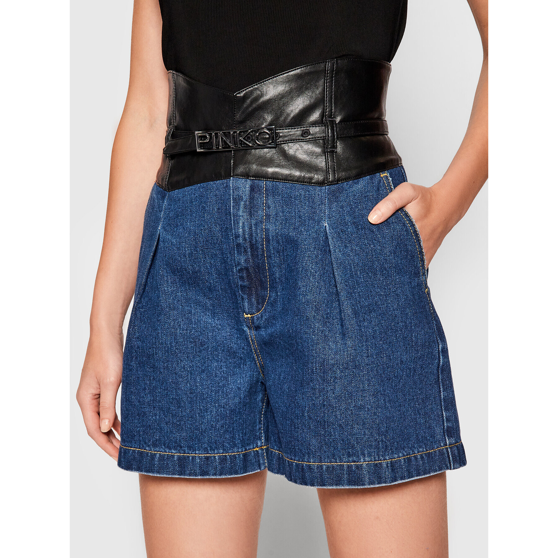 Pinko Дънкови шорти Eva 2 1J10RL Y653 Син Regular Fit - Pepit.bg