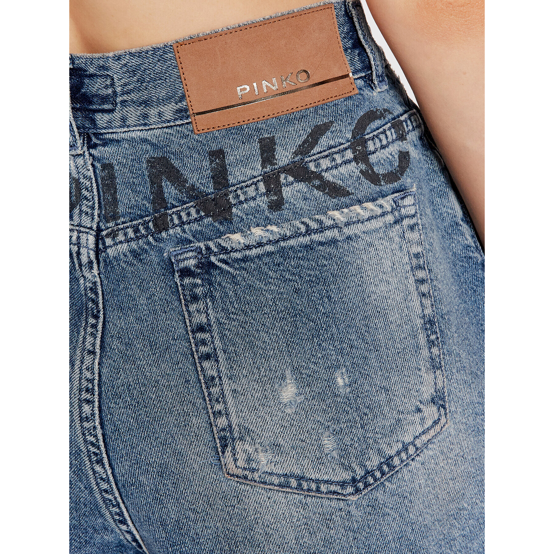 Pinko Дънкови шорти Gina 1J10R3 Y653 Син Regular Fit - Pepit.bg