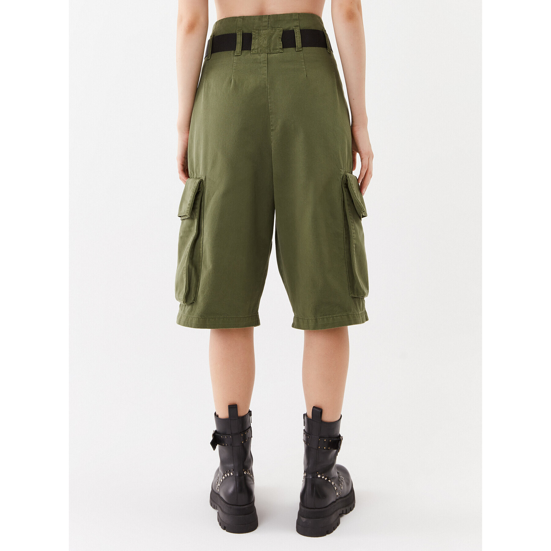 Pinko Дънкови шорти Ronf 101978 A0D5 Зелен Regular Fit - Pepit.bg