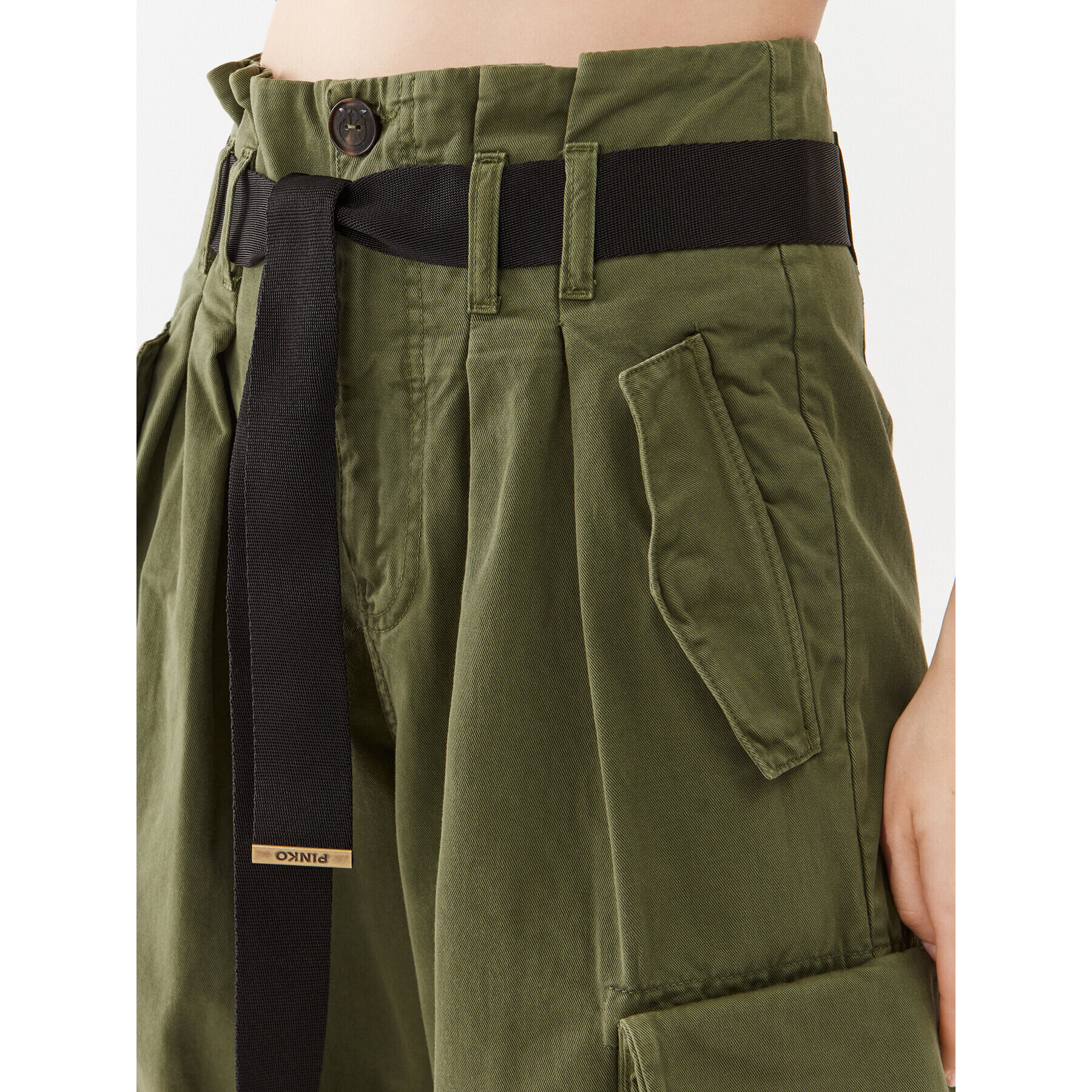 Pinko Дънкови шорти Ronf 101978 A0D5 Зелен Regular Fit - Pepit.bg