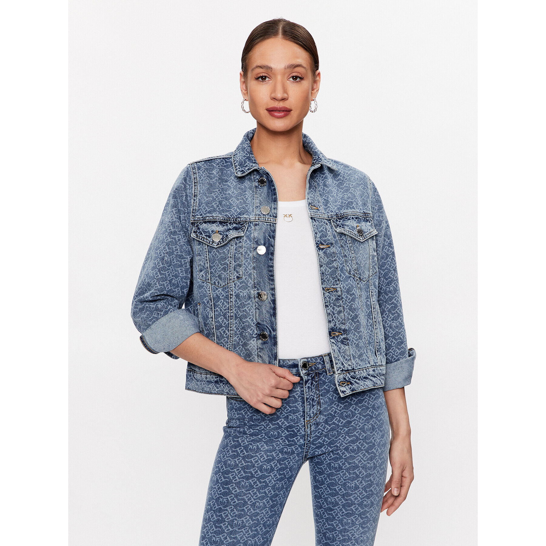 Pinko Дънково яке 100803 A0Q0 Син Regular Fit - Pepit.bg