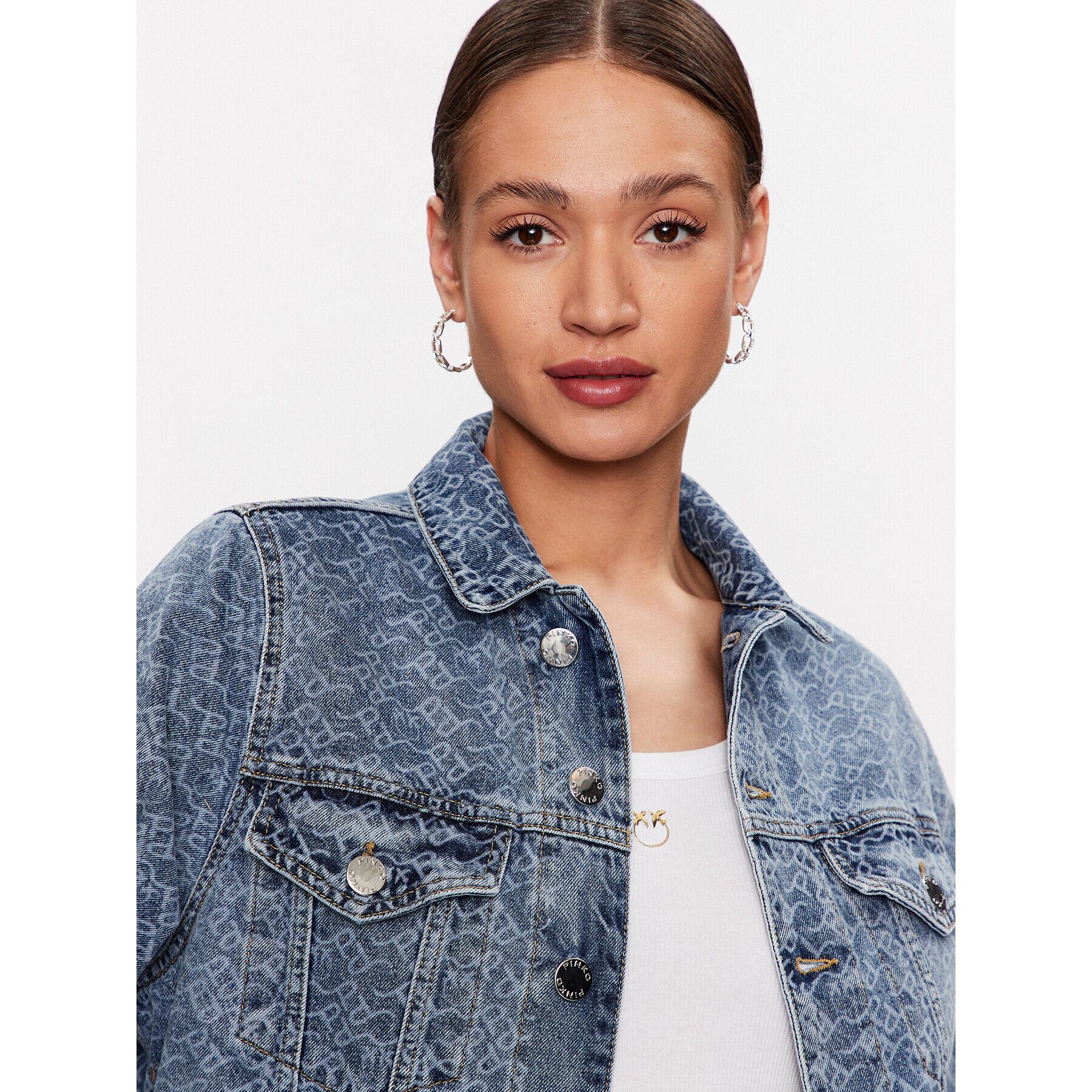 Pinko Дънково яке 100803 A0Q0 Син Regular Fit - Pepit.bg