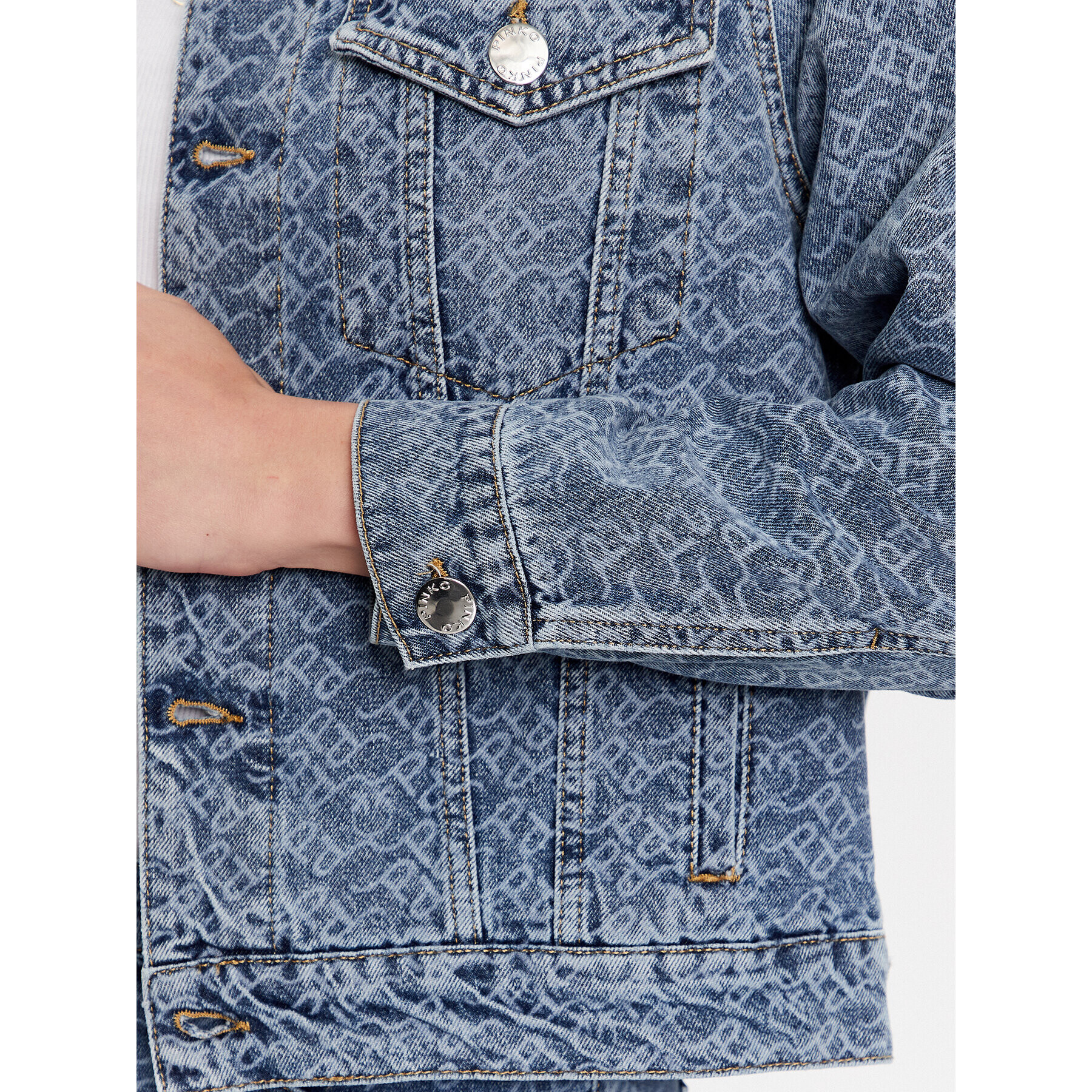Pinko Дънково яке 100803 A0Q0 Син Regular Fit - Pepit.bg