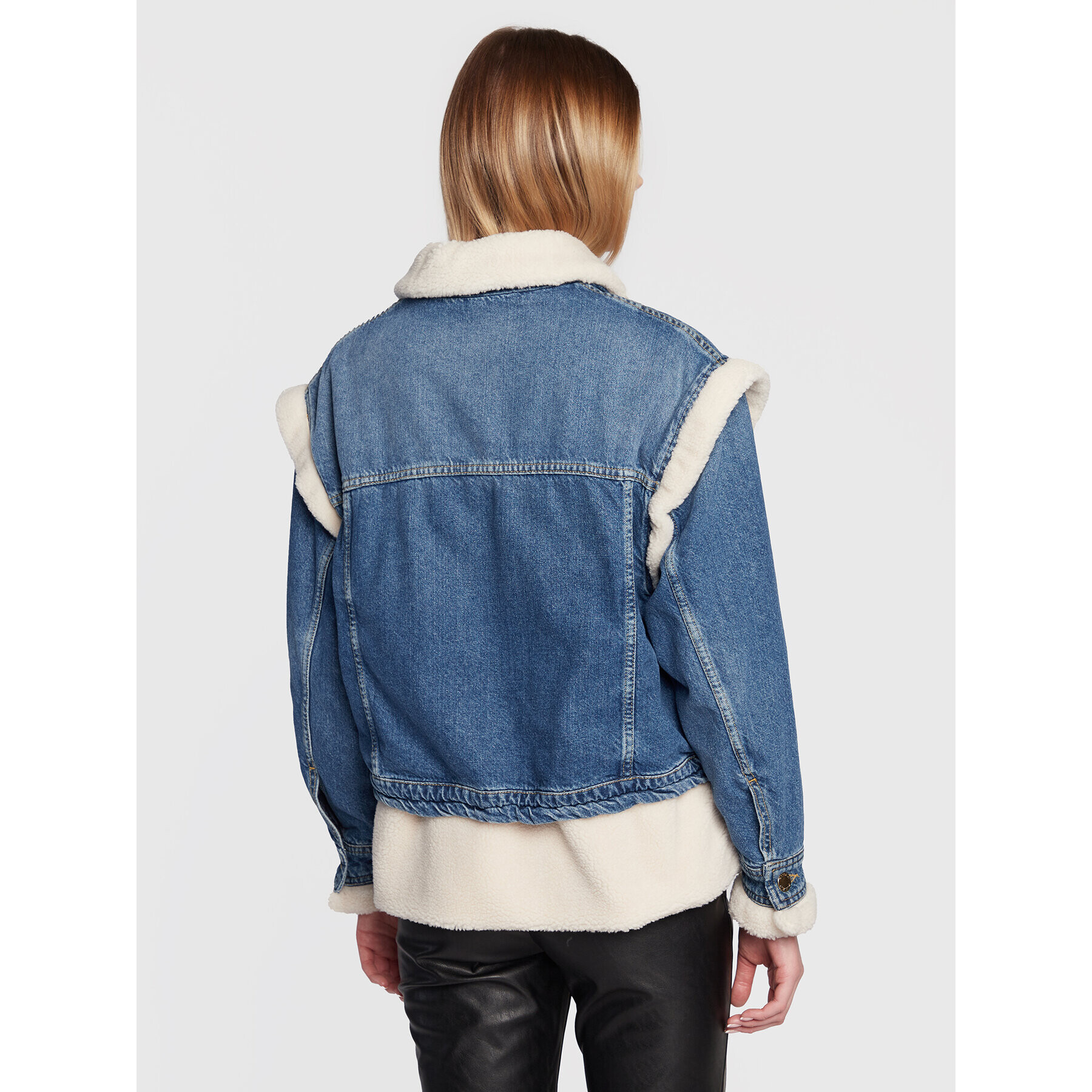 Pinko Дънково яке Zigare 1J111H A0D3 Син Relaxed Fit - Pepit.bg
