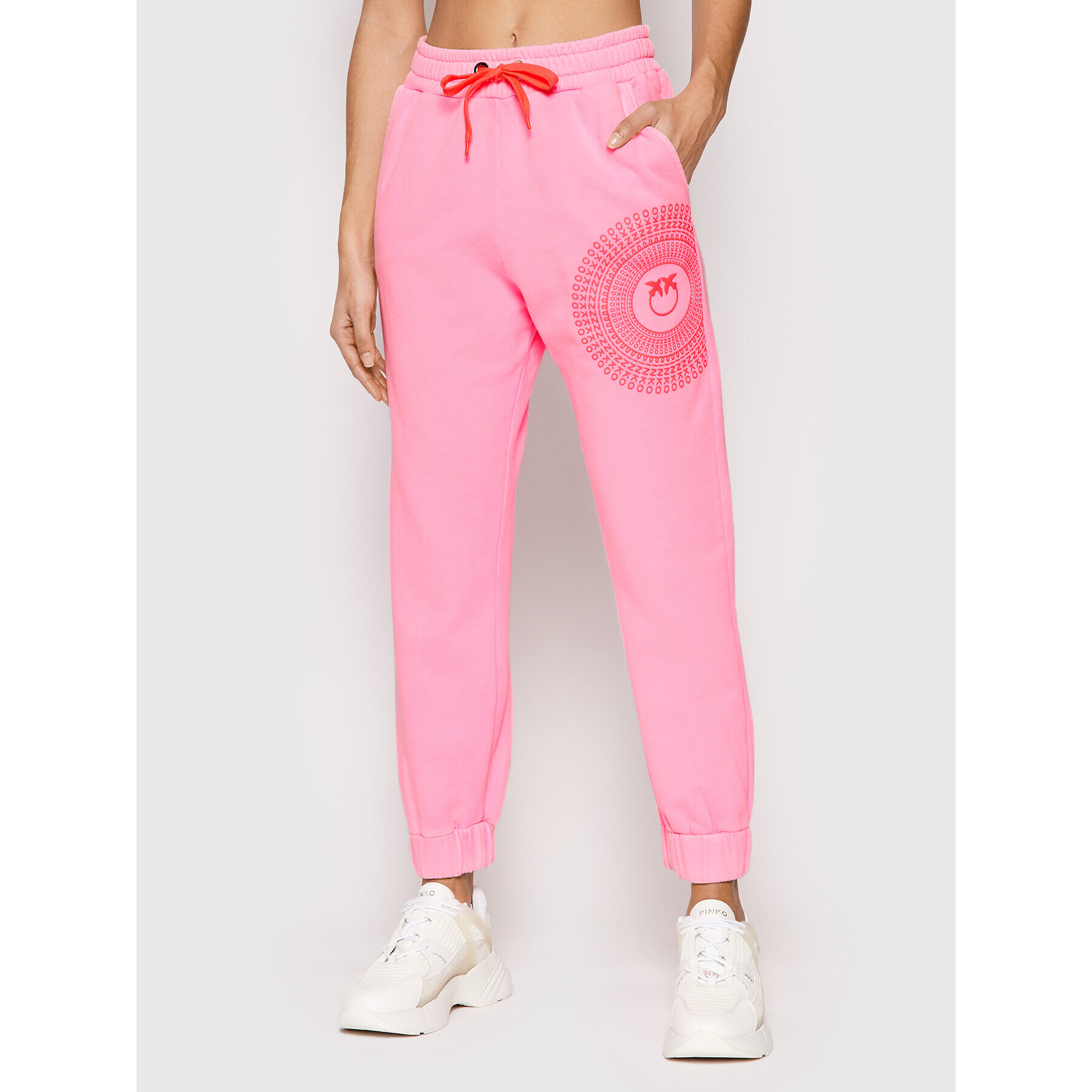Pinko Долнище анцуг Cacao 1G17BE Y7SG Розов Regular Fit - Pepit.bg