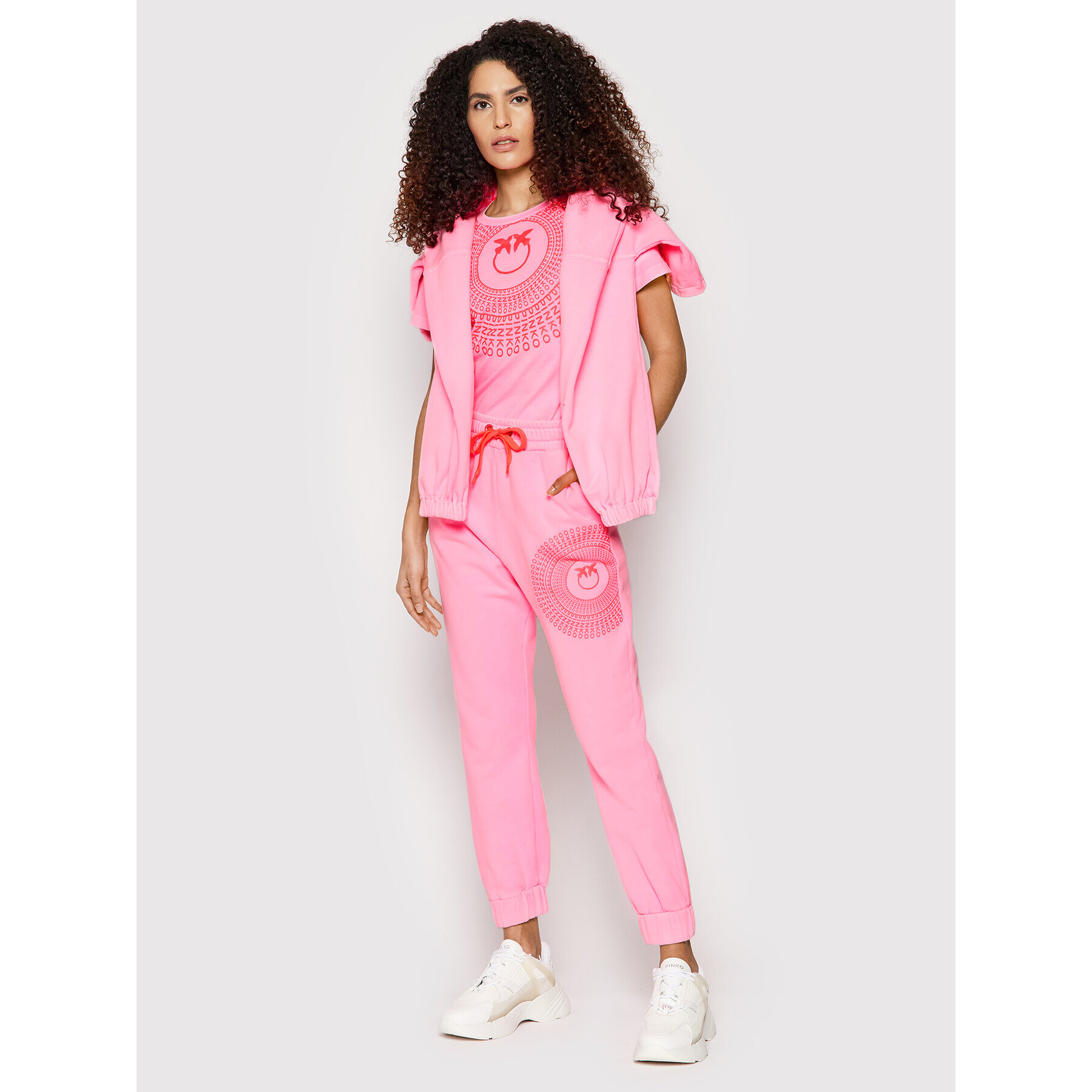 Pinko Долнище анцуг Cacao 1G17BE Y7SG Розов Regular Fit - Pepit.bg
