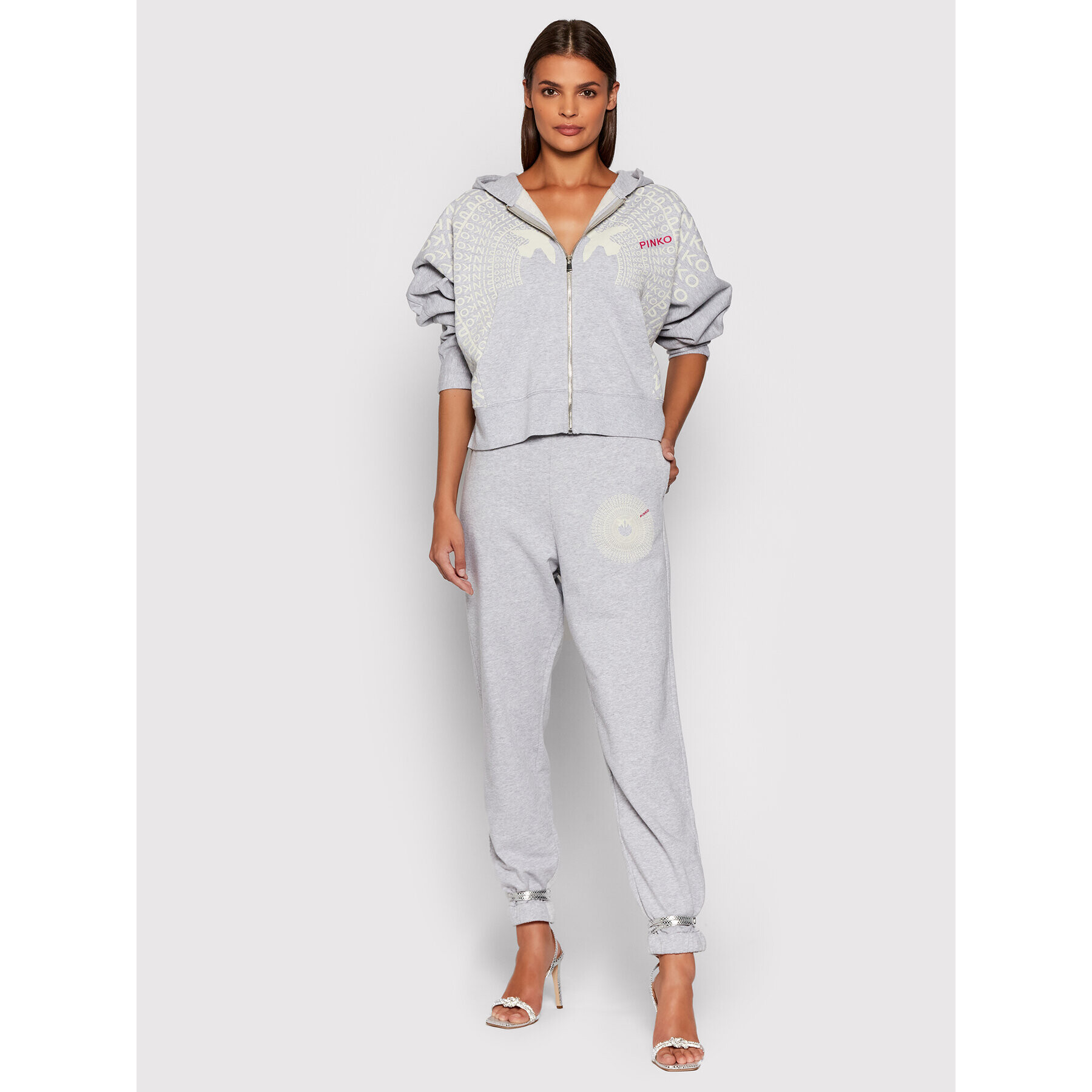 Pinko Долнище анцуг Acciano 1G16VY Y7JQ Сив Regular Fit - Pepit.bg