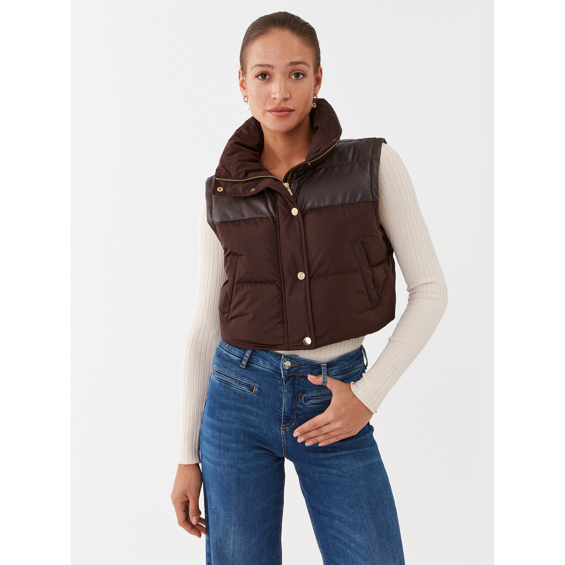 Pinko Елек Handle 101734 A11P Кафяв Regular Fit - Pepit.bg