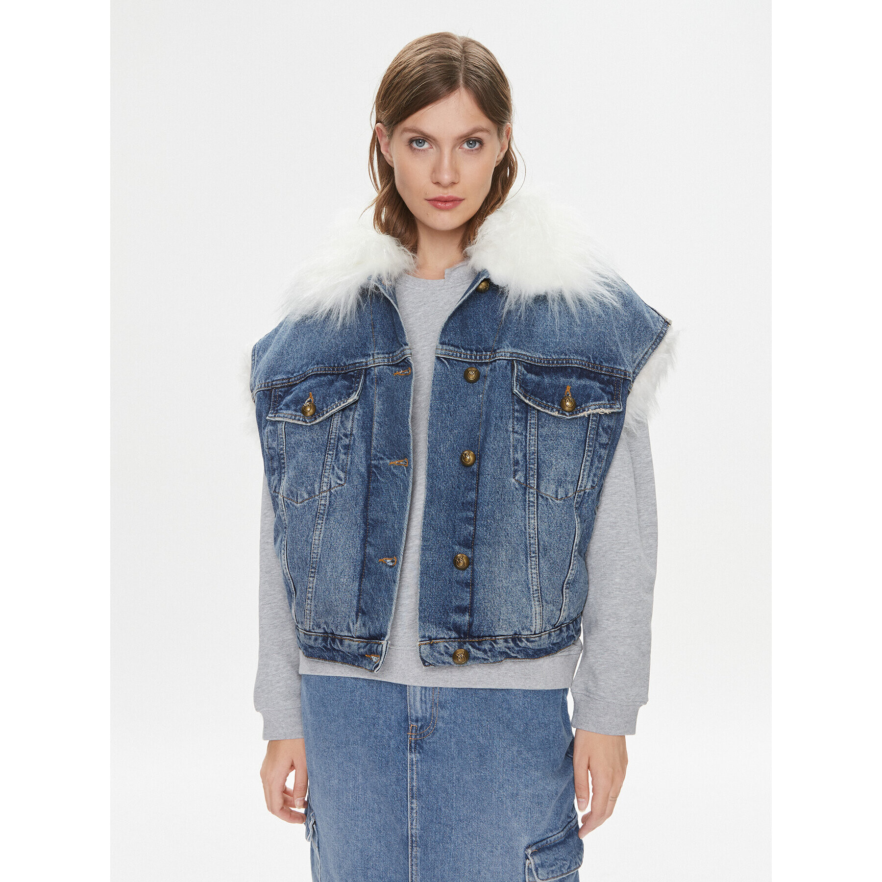 Pinko Елек Uragano 102181 A0ZR Син Regular Fit - Pepit.bg