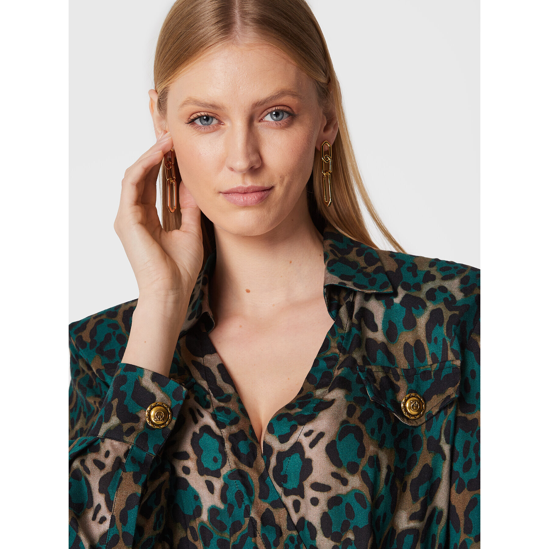 Pinko Ежедневна рокля Alix 1G181B A097 Зелен Regular Fit - Pepit.bg