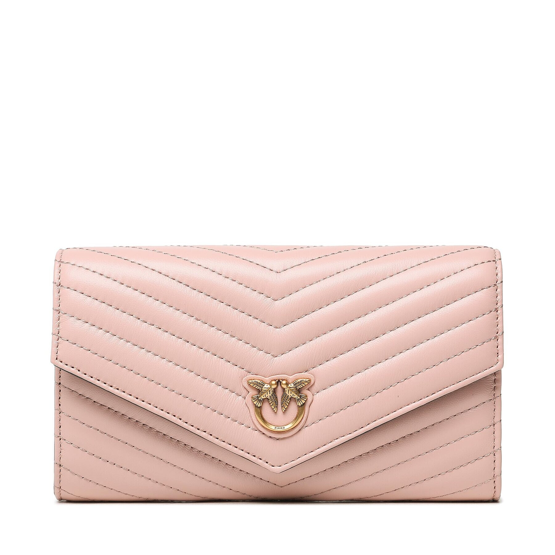 Pinko Голям дамски портфейл Compact Wallet L PE 23 PCPL 100882 A0GK Розов - Pepit.bg