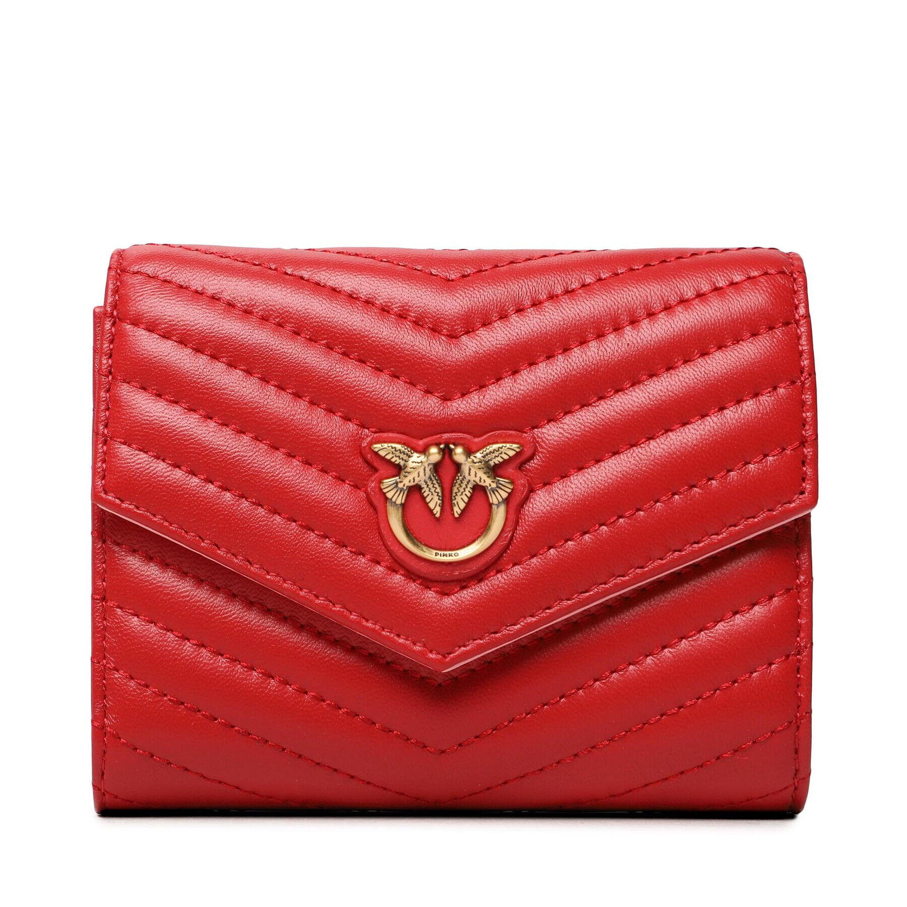 Pinko Голям дамски портфейл Compact Wallet M PE 23 PCPL 100881 A0GK Червен - Pepit.bg