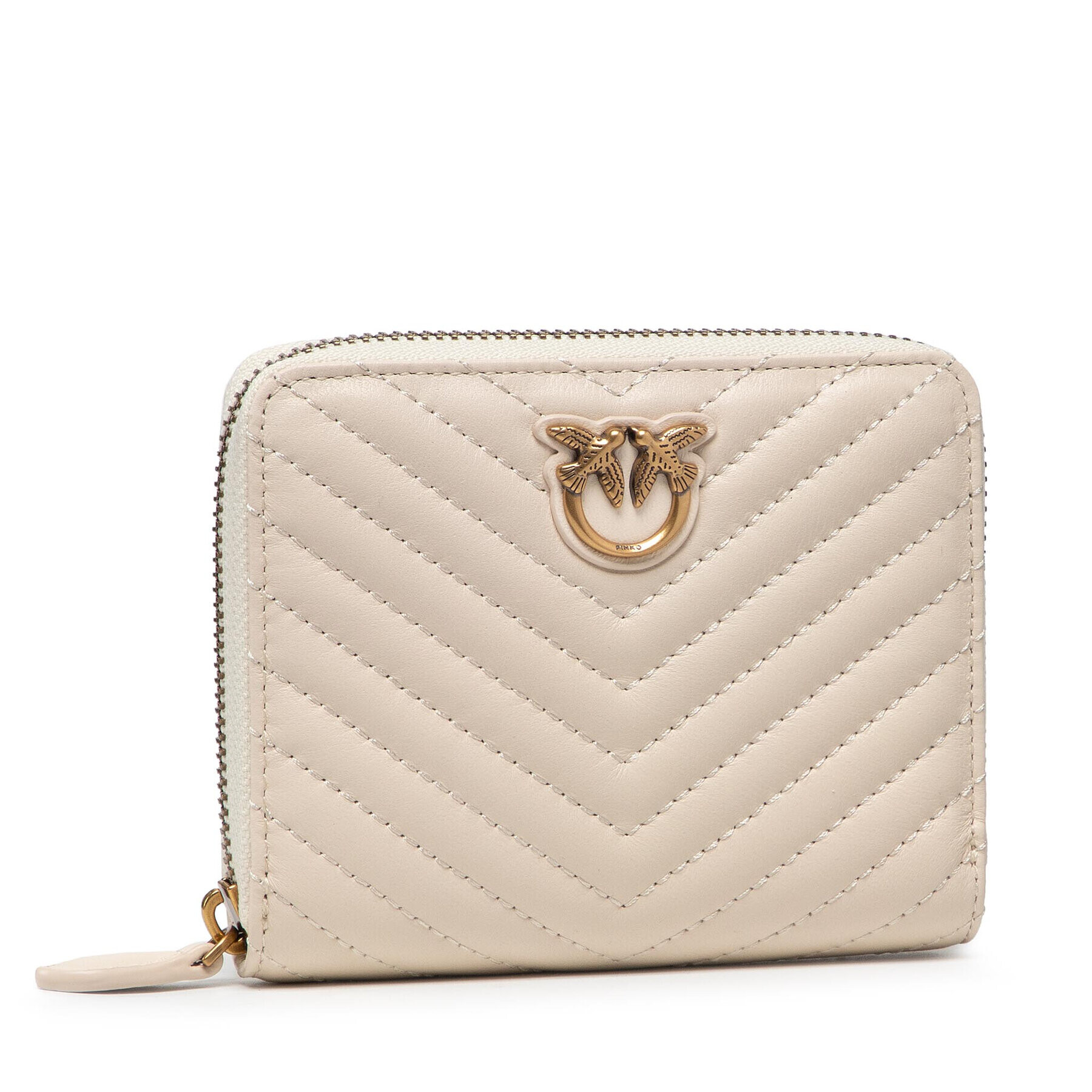 Pinko Голям дамски портфейл Taylor Wallet Zip Around M V Qui PE 22 PLTT 1P22P1 Y7SQ Бежов - Pepit.bg