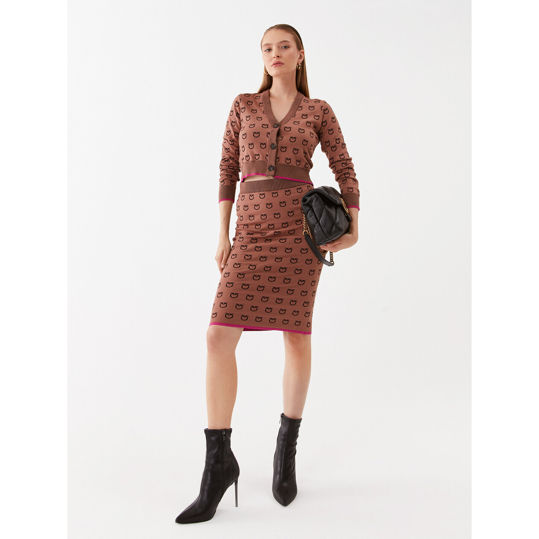 Pinko Кардиган Idra 101563 A112 Кафяв Regular Fit - Pepit.bg