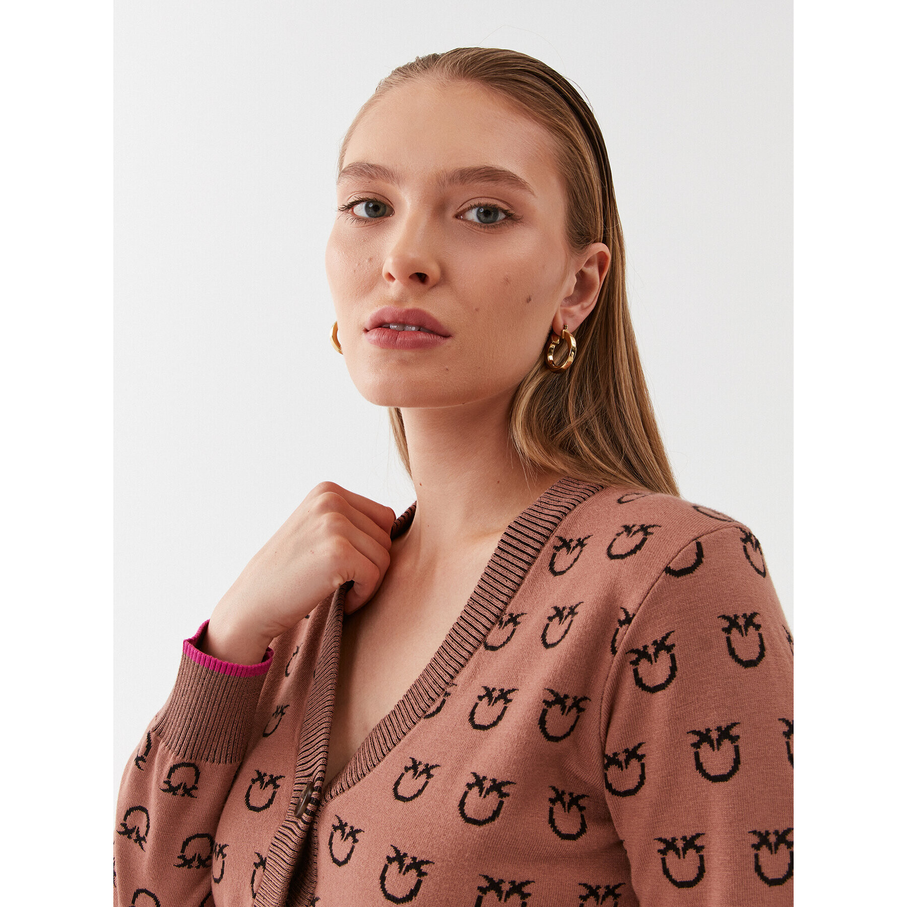 Pinko Кардиган Idra 101563 A112 Кафяв Regular Fit - Pepit.bg