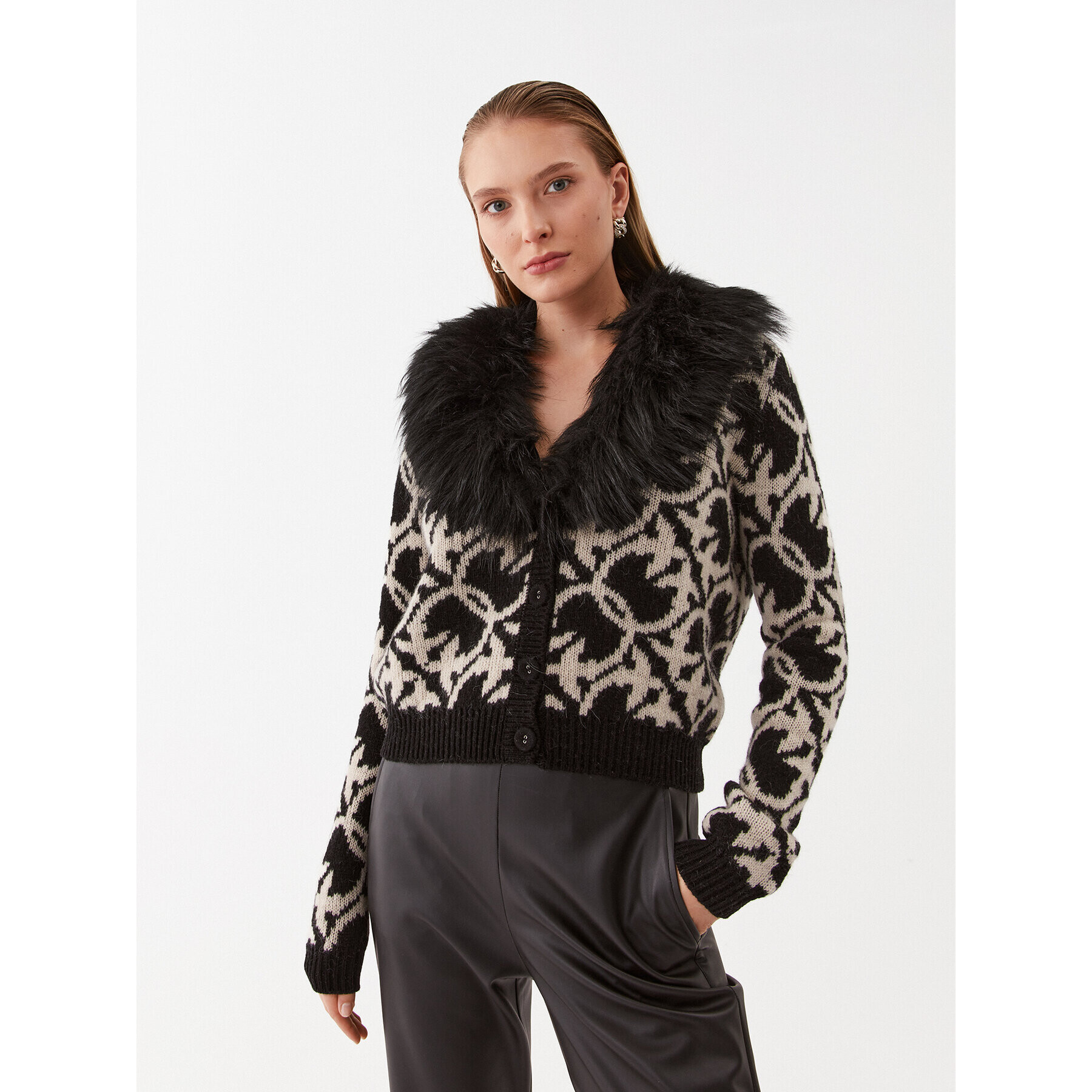 Pinko Кардиган Pony 101576 A11F Цветен Relaxed Fit - Pepit.bg