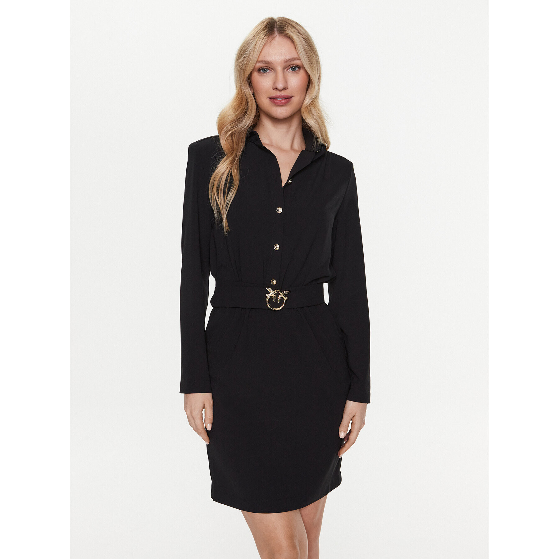 Pinko Коктейлна рокля Abile 100198 A0IL Черен Regular Fit - Pepit.bg