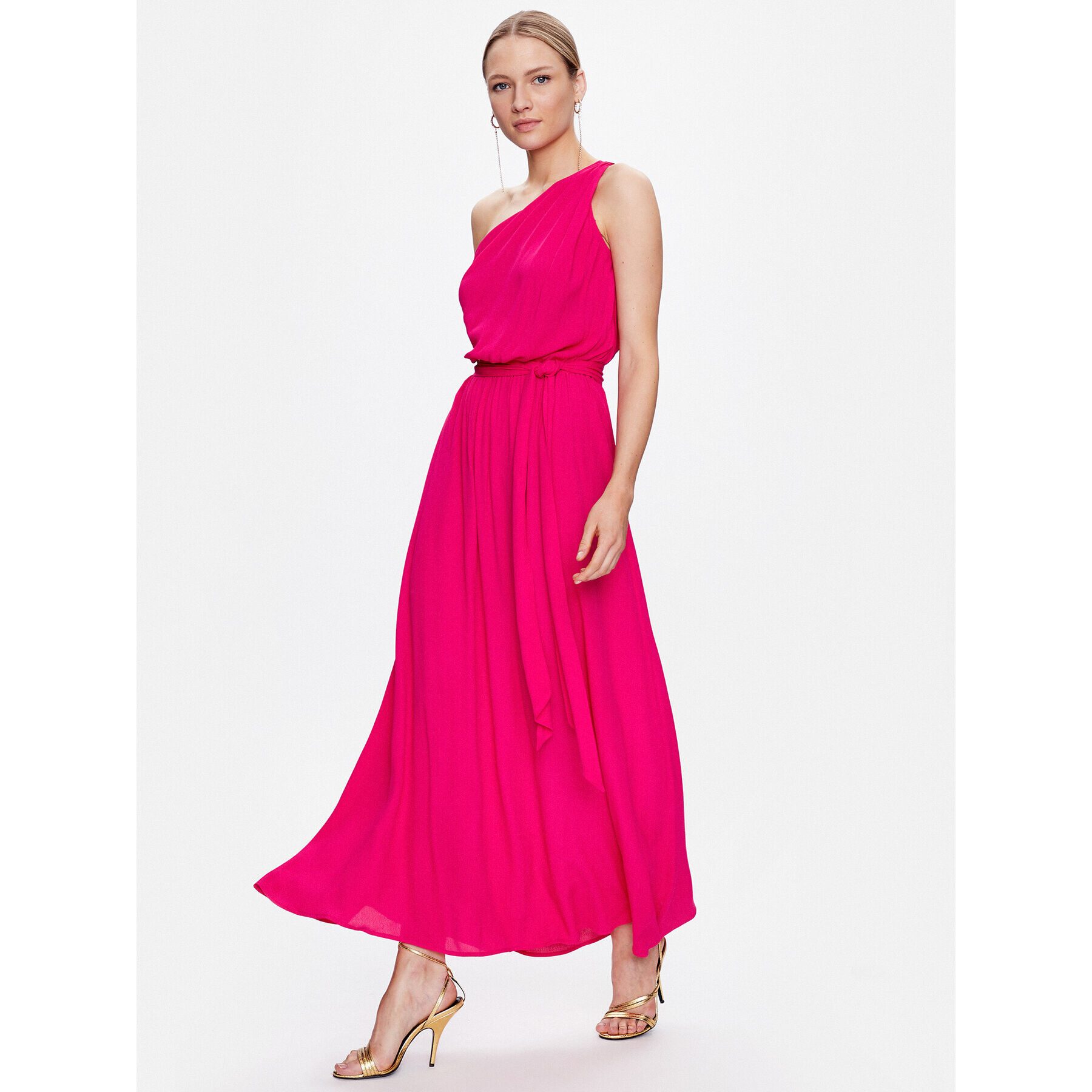 Pinko Коктейлна рокля Agave 100997 A0TP Розов Regular Fit - Pepit.bg