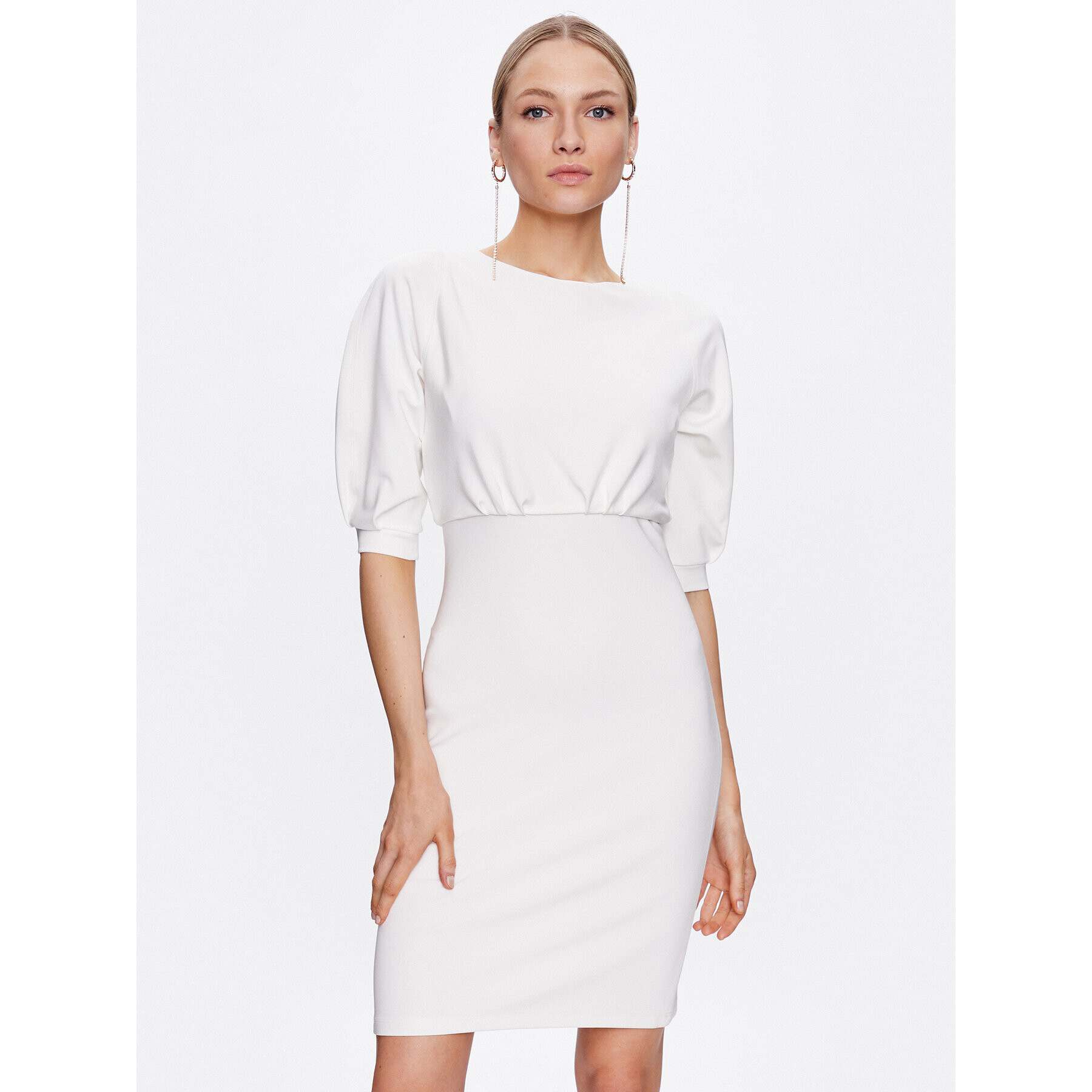 Pinko Коктейлна рокля Alda 100541 A04I Бял Slim Fit - Pepit.bg