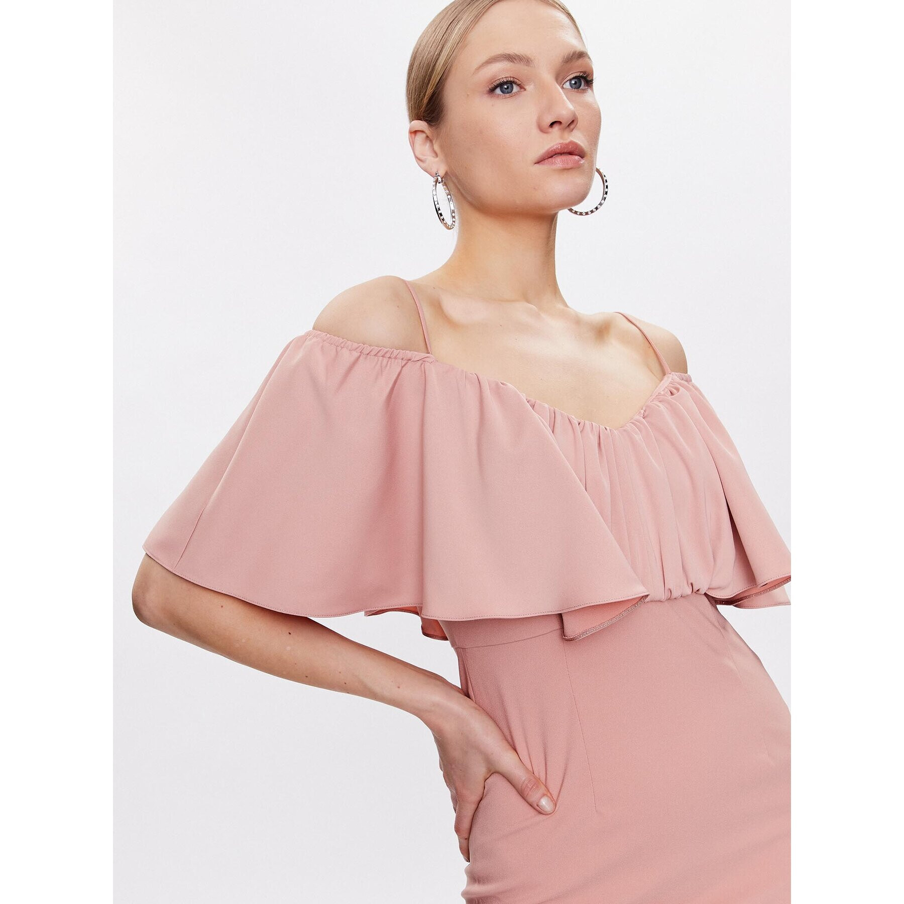 Pinko Коктейлна рокля La Carlota 100034 A0GI Розов Regular Fit - Pepit.bg