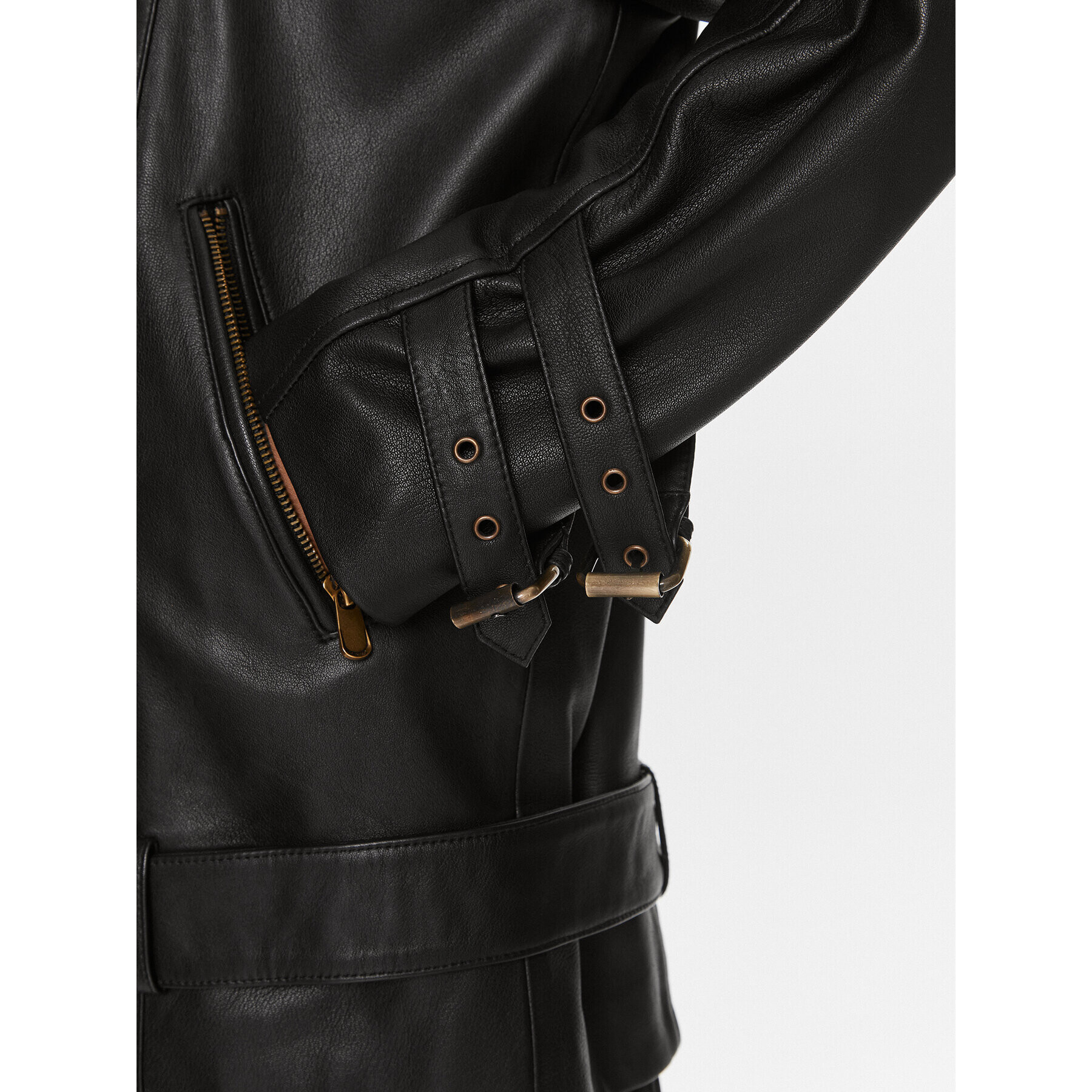 Pinko Кожено яке Bora 102179 A1OD Черен Oversize - Pepit.bg