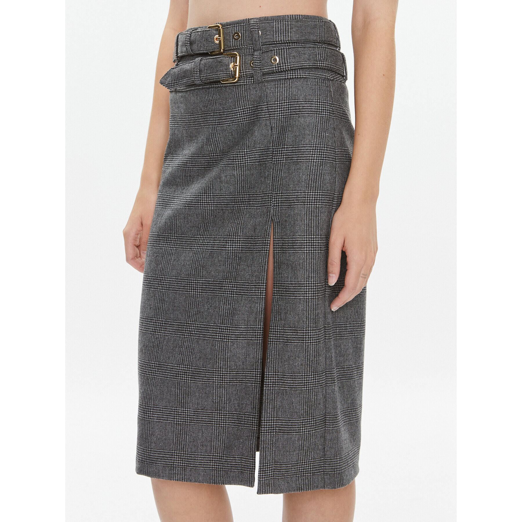 Pinko Миди пола Goldie 102296 A07P Сив Regular Fit - Pepit.bg