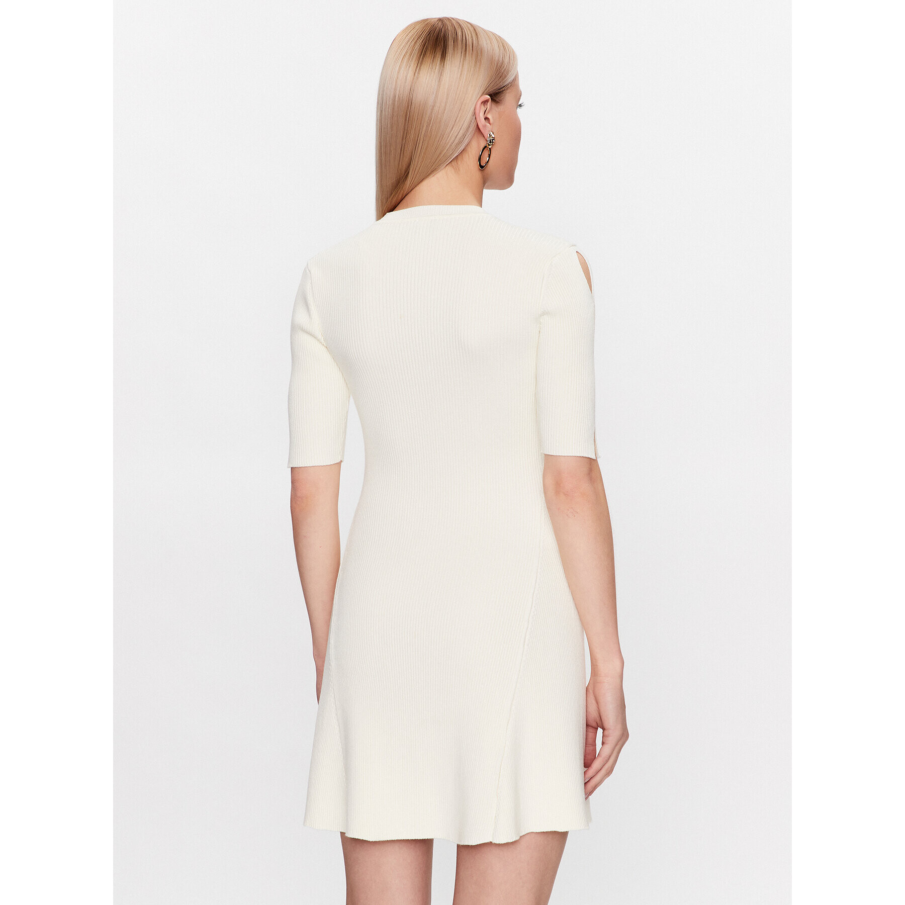 Pinko Плетена рокля 101227 A0TU Бял Regular Fit - Pepit.bg