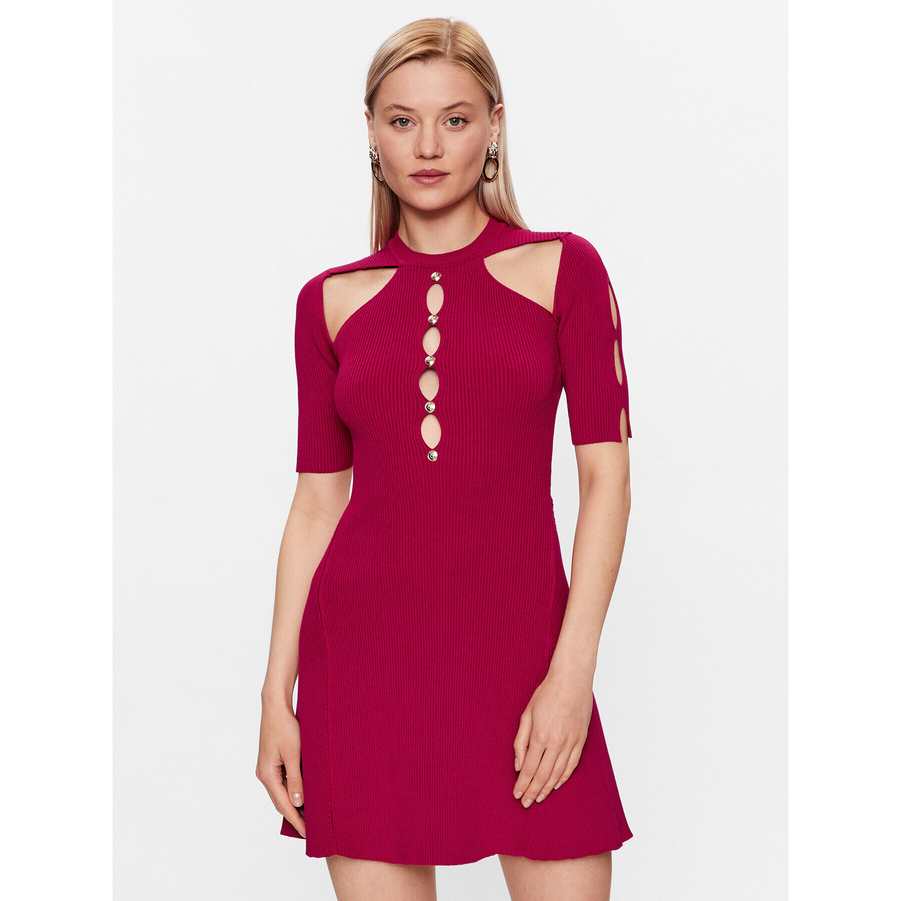 Pinko Плетена рокля 101227 A0TU Червен Regular Fit - Pepit.bg