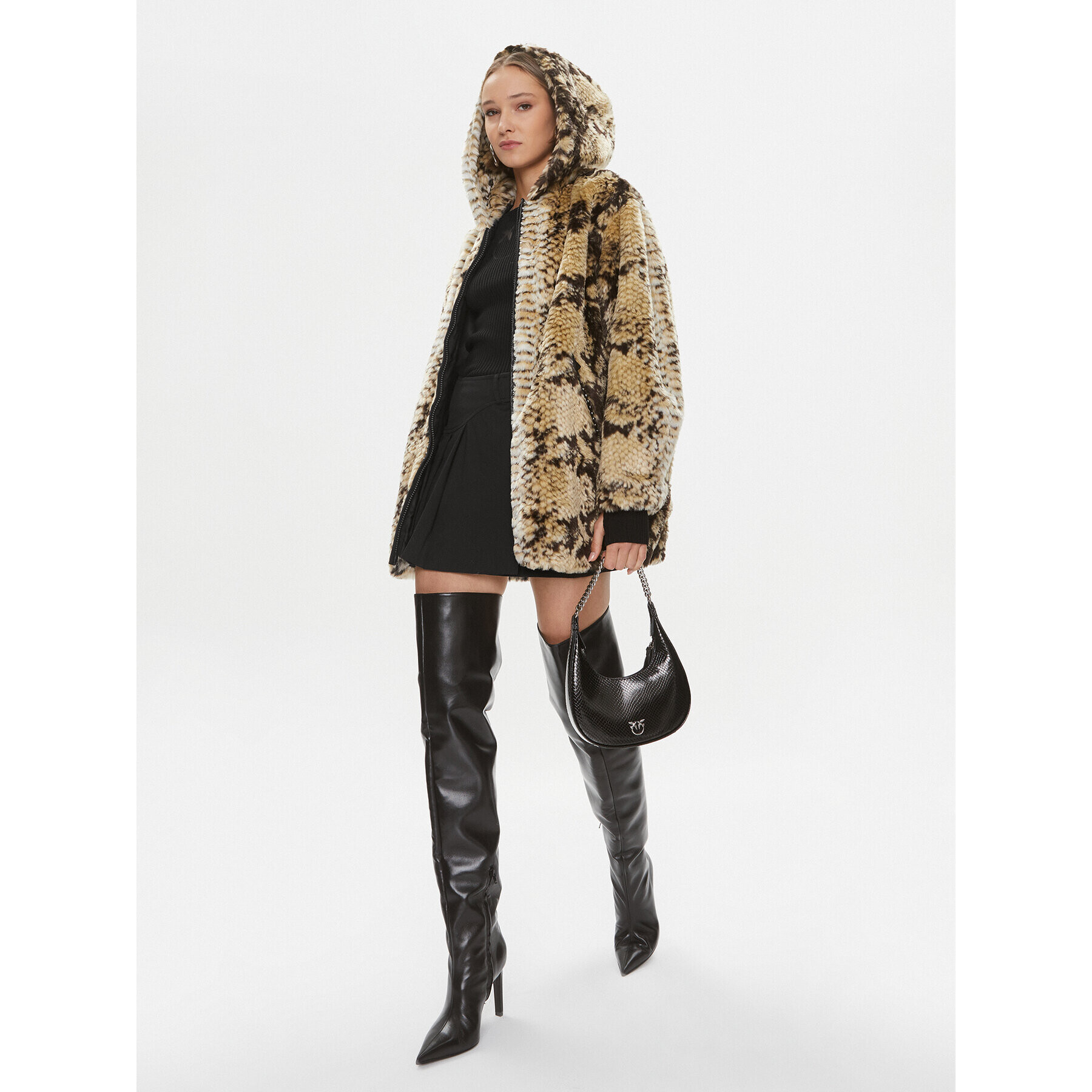 Pinko Плисирана пола 102071 A1B2 Черен Regular Fit - Pepit.bg