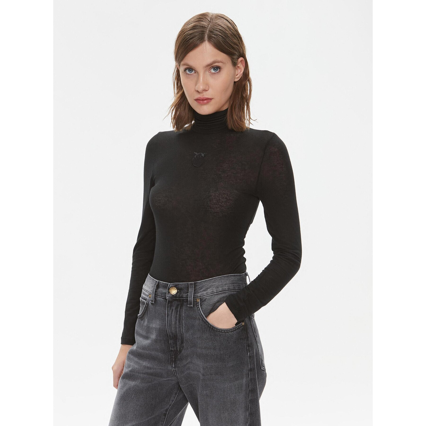 Pinko Поло Abdaly 102067 A17S Черен Slim Fit - Pepit.bg