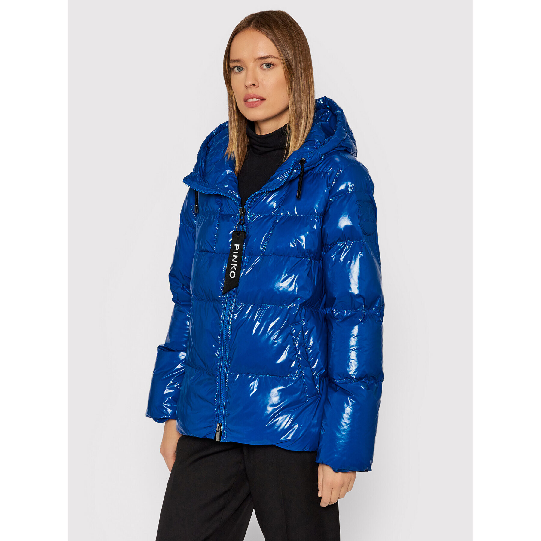 Pinko Пухено яке Eleodoro 1G16NF Y767 Син Regular Fit - Pepit.bg