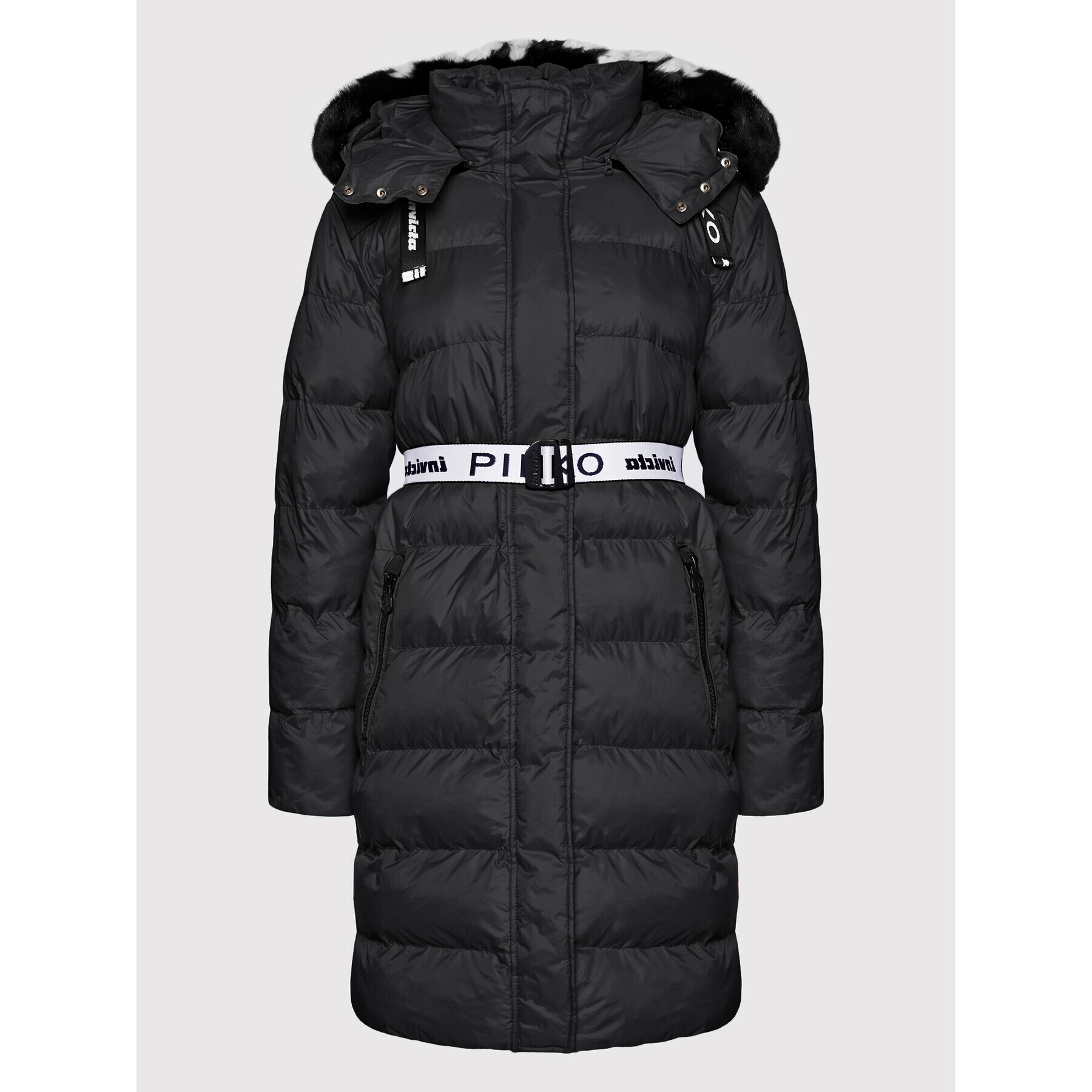Pinko Пухено яке INVICTA 1G16XJ Y7CV Черен Regular Fit - Pepit.bg