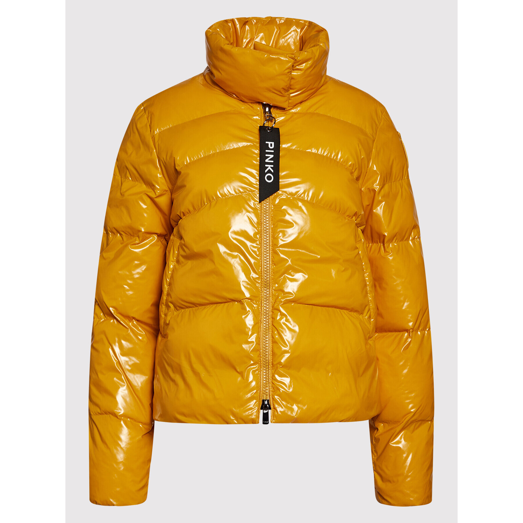 Pinko Пухено яке Micro 1G16KU Y767 Жълт Regular Fit - Pepit.bg