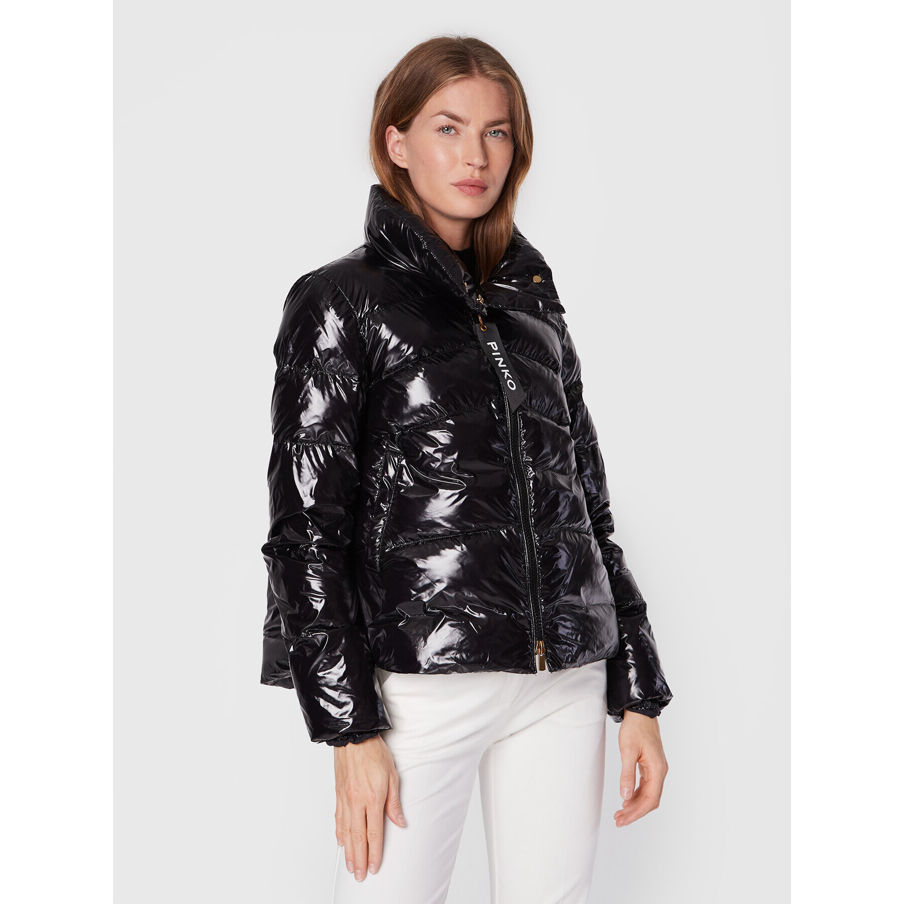 Pinko Пухено яке Mirco 1G17XG A00N Черен Regular Fit - Pepit.bg